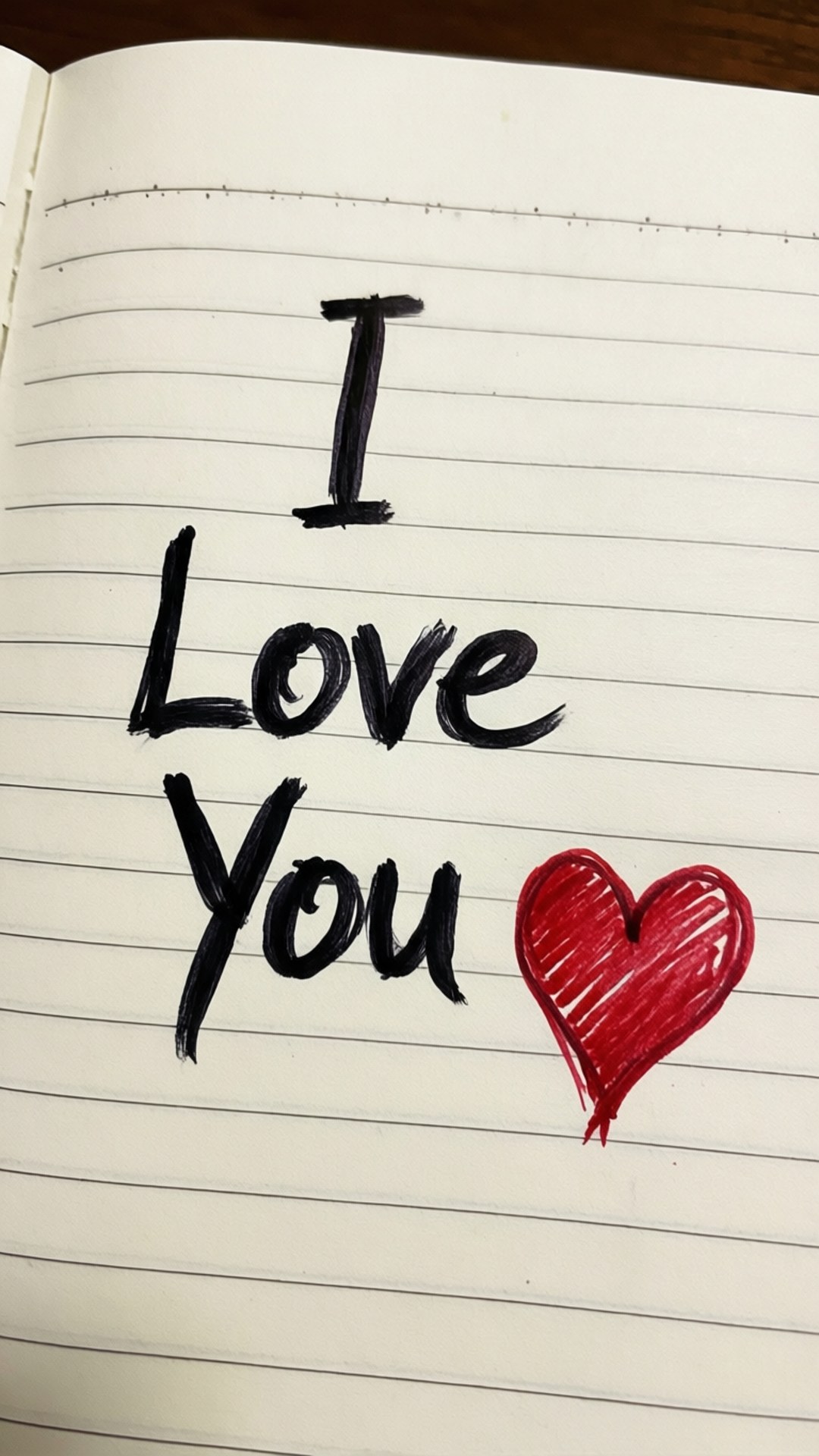 I Love You, bold black marker, red heart, Full HD Phone Wallpaper