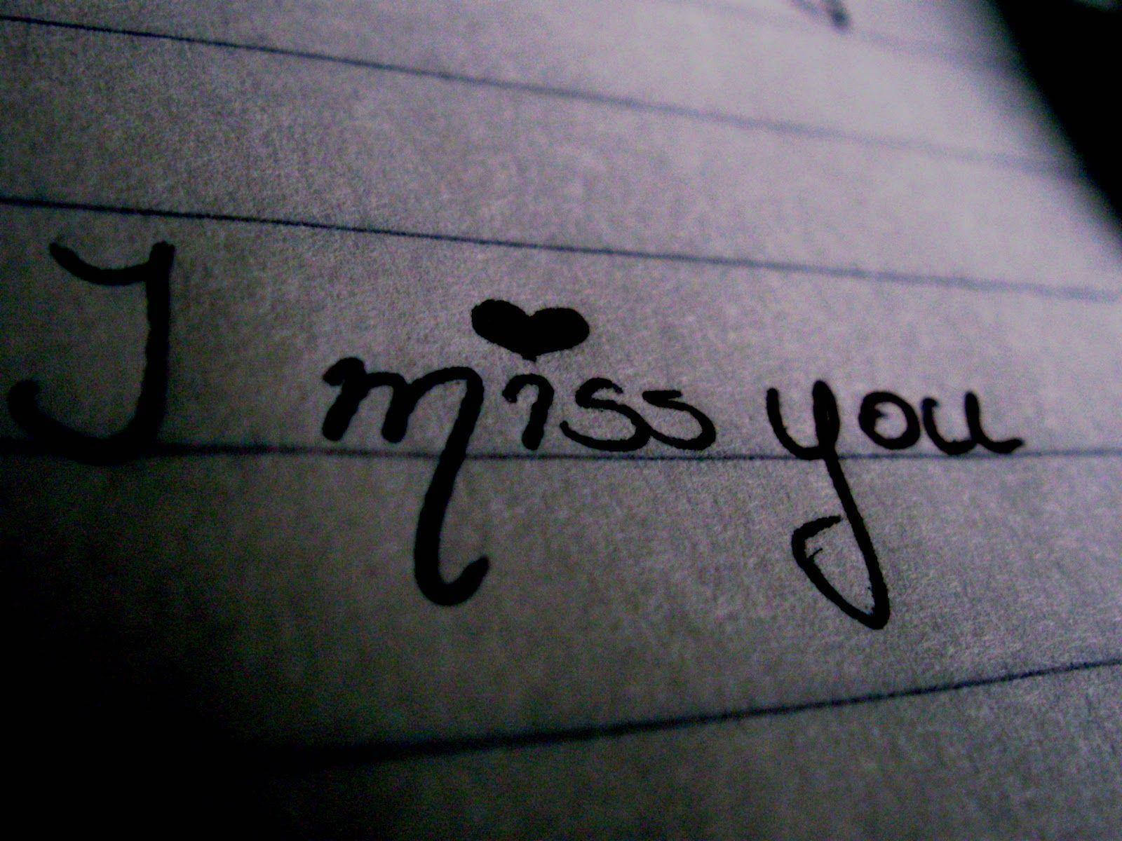 I miss you, heart, lined paper, HD Desktop Wallpaper