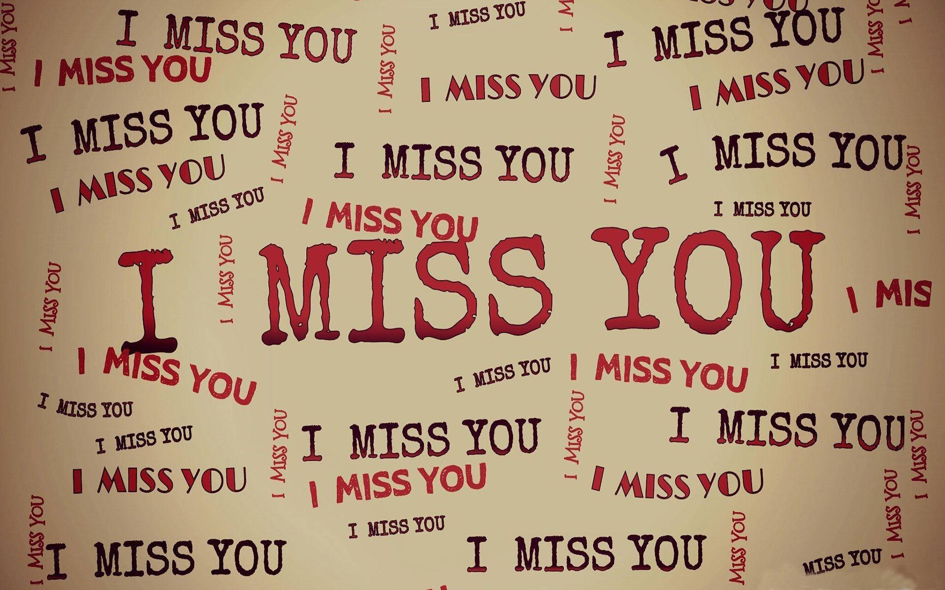 I MISS YOU, red, black, Full HD Desktop Wallpaper