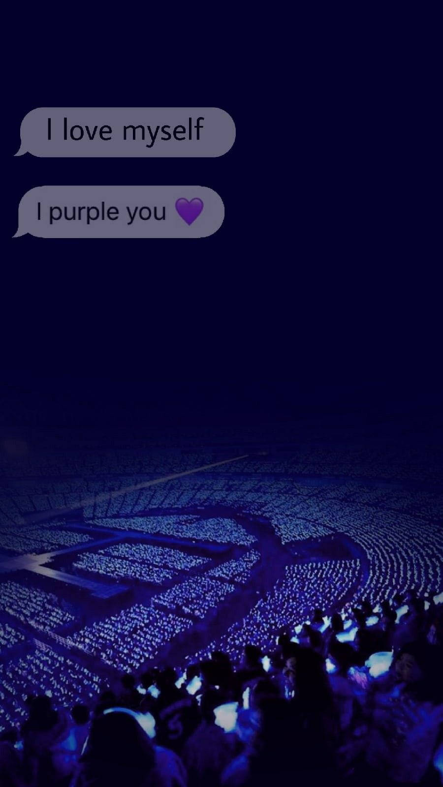 I Purple You, text message background, glowing phones, HD Phone Wallpaper