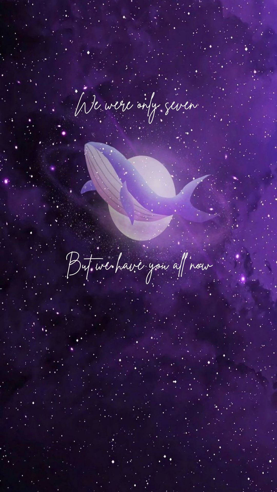 whale, galaxy, purple, Full HD Phone Wallpaper