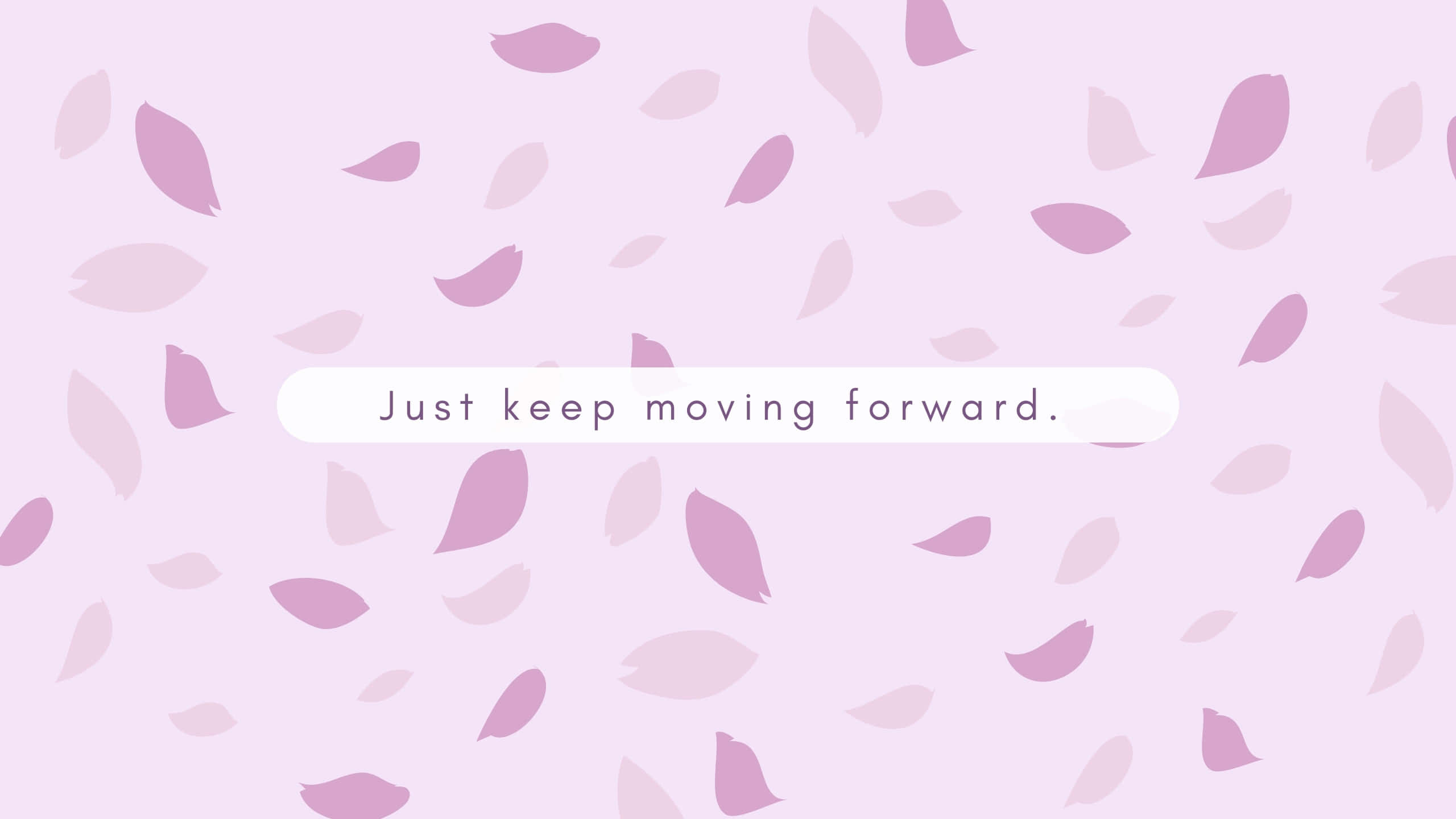 pastel lavender, soft pink cherry blossom petals, motivational quote, 2K Desktop Wallpaper