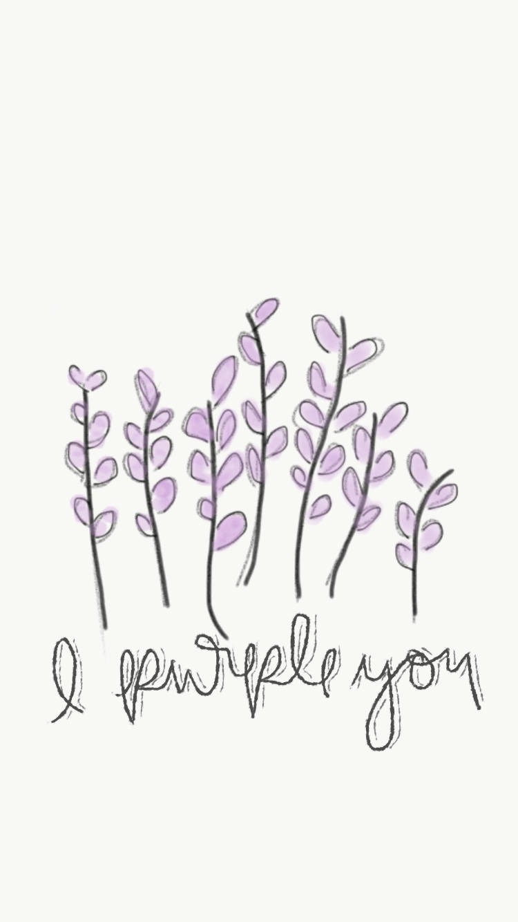lavender stalks, I purple you, cream background, HD Phone Wallpaper