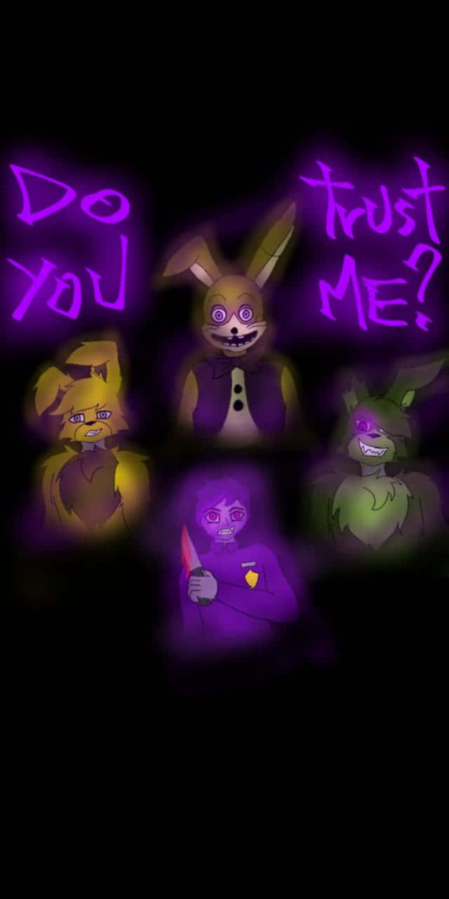 glitchtrap, purple background, black background, HD Phone Wallpaper