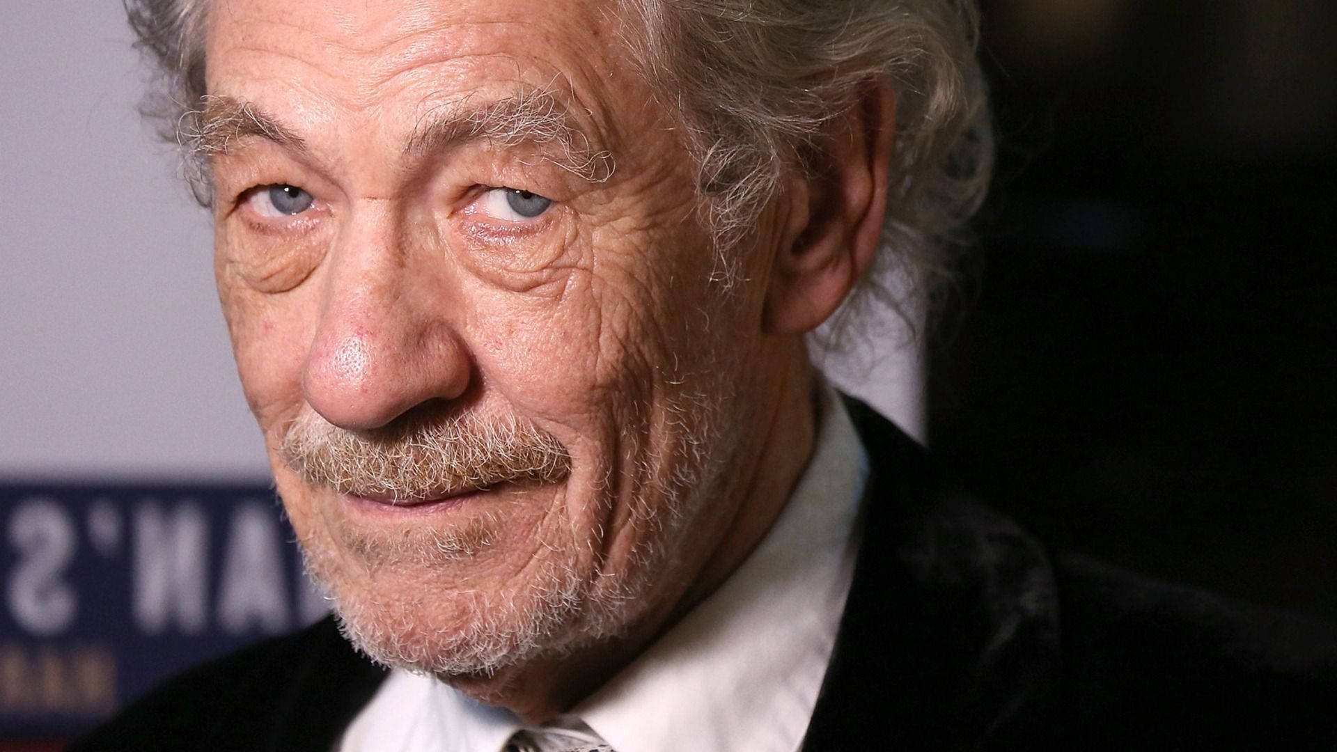 Ian McKellen, red carpet event, black suit, Full HD Desktop Wallpaper