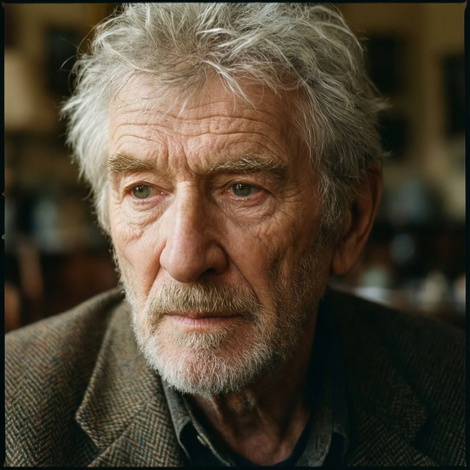 Ian McKellen, tweed jacket, close-up, HD Desktop Wallpaper