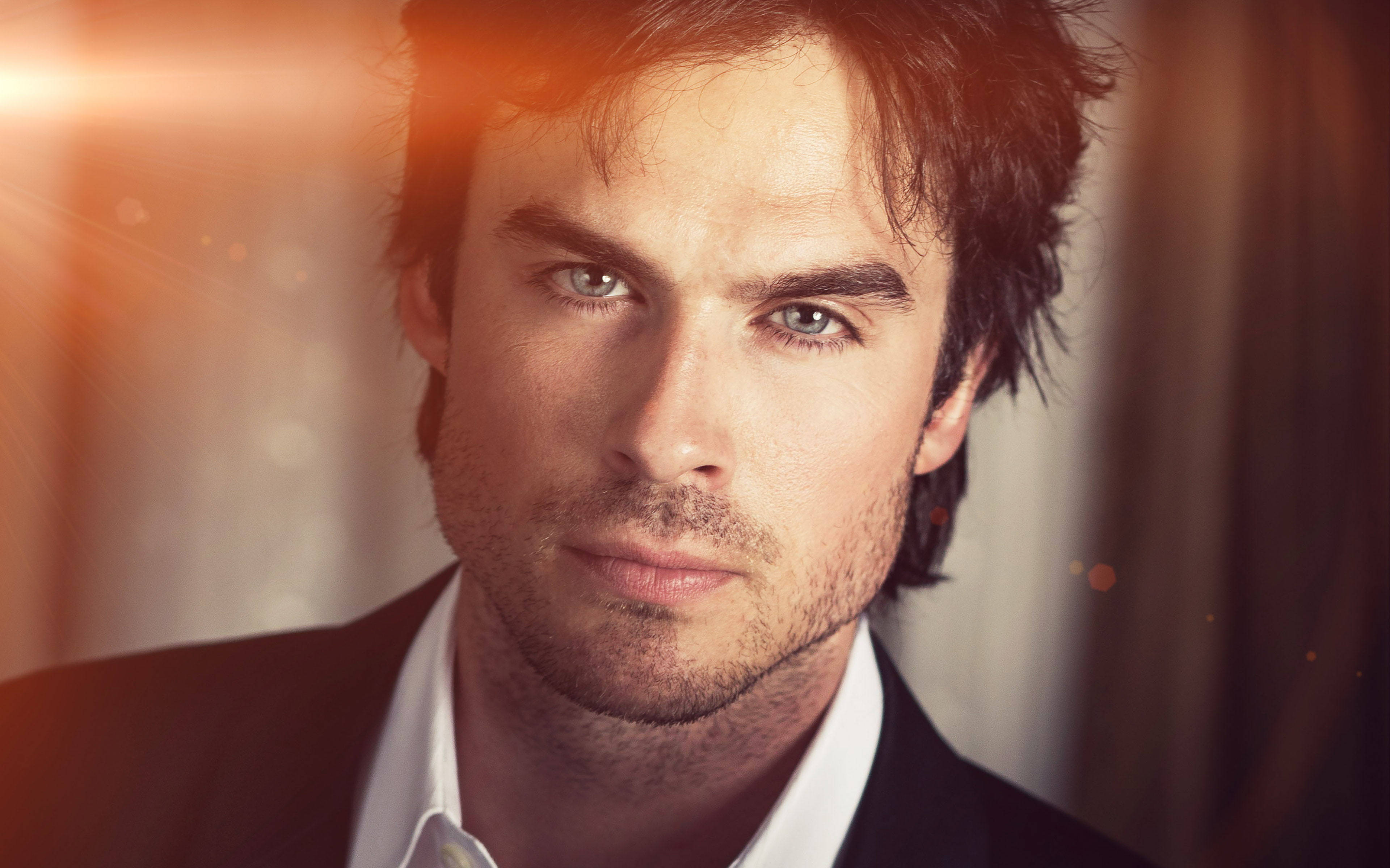 Ian Somerhalder, lens flared, close-up portrait, 4K Desktop Wallpaper