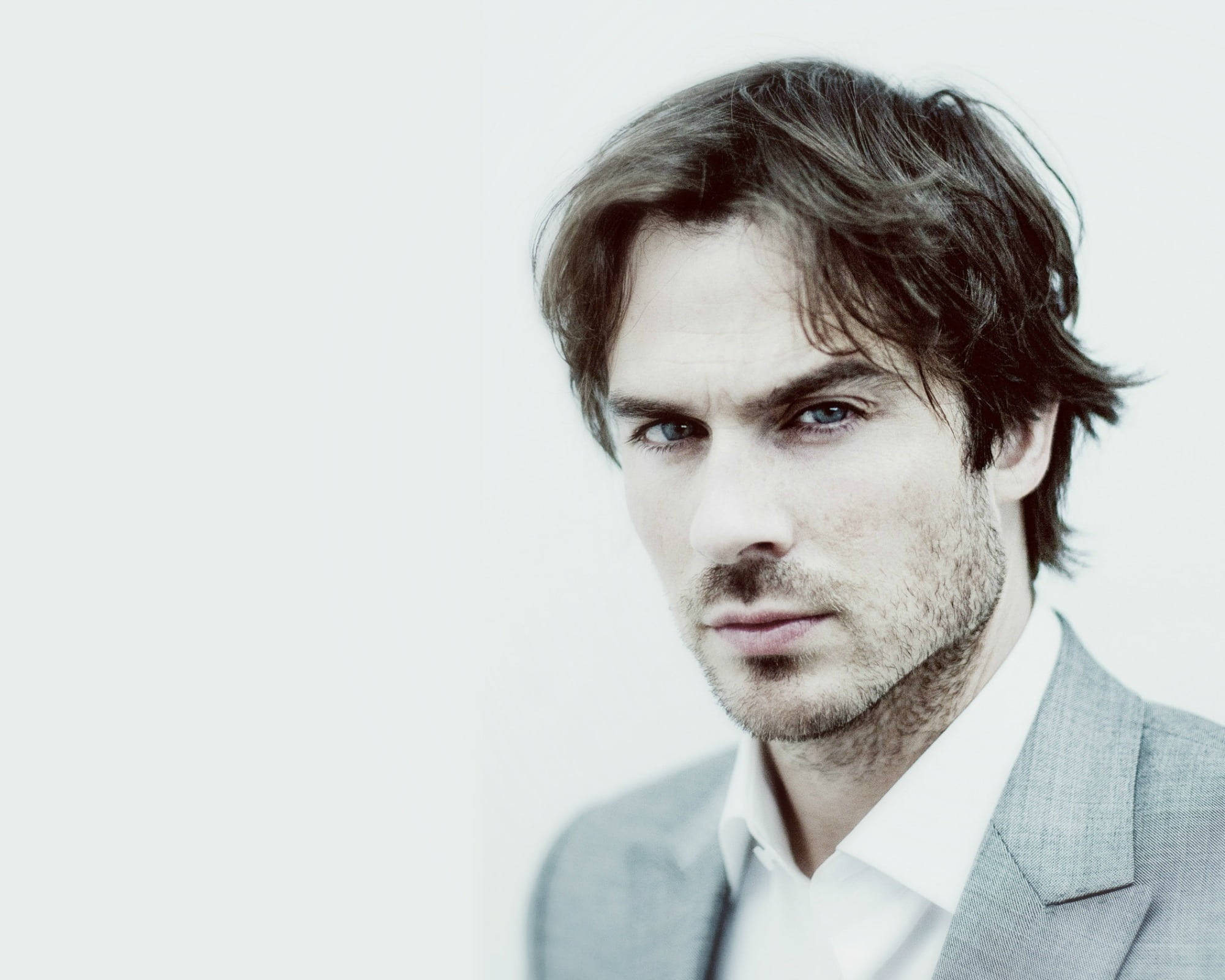 Ian Somerhalder, blue suit, intense blue eyes, Full HD Desktop Wallpaper