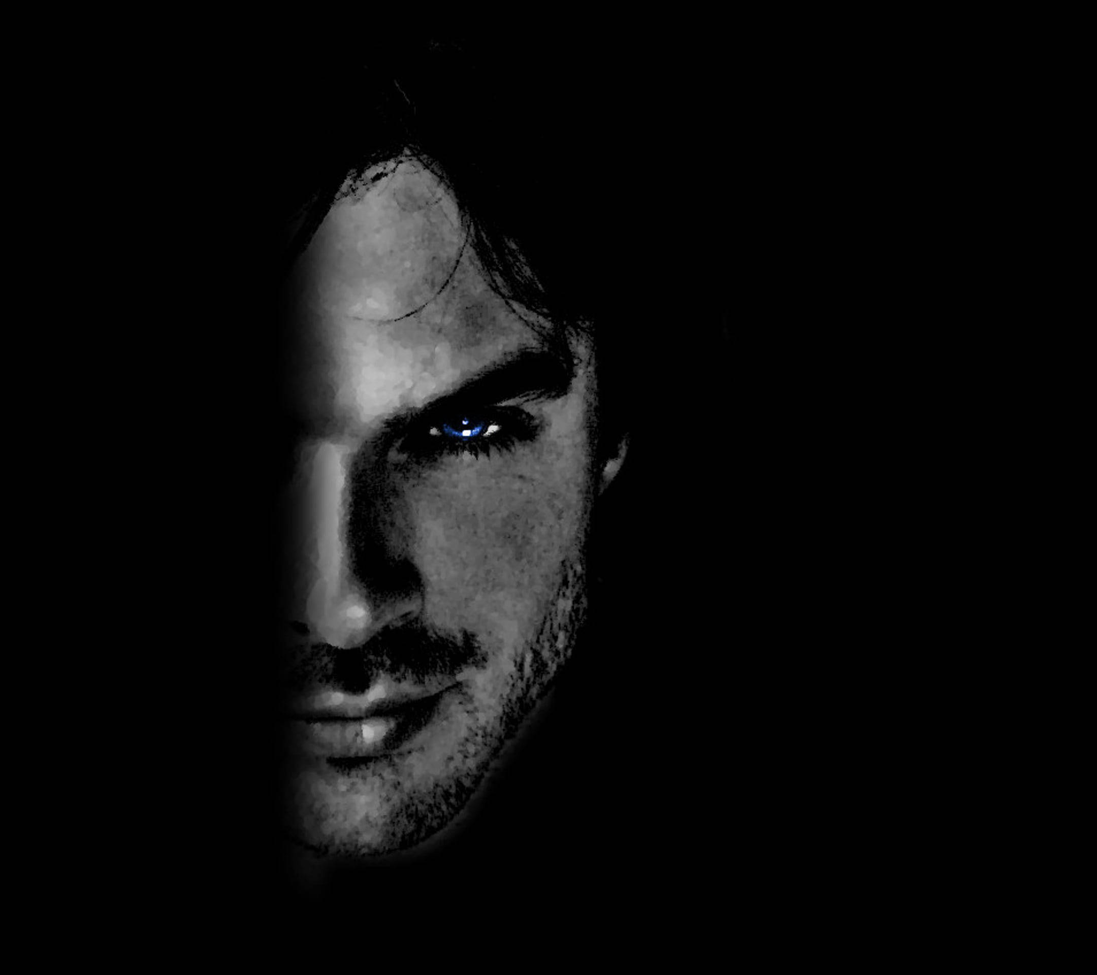 Ian Somerhalder, blue eye, half face, Full HD Desktop Wallpaper