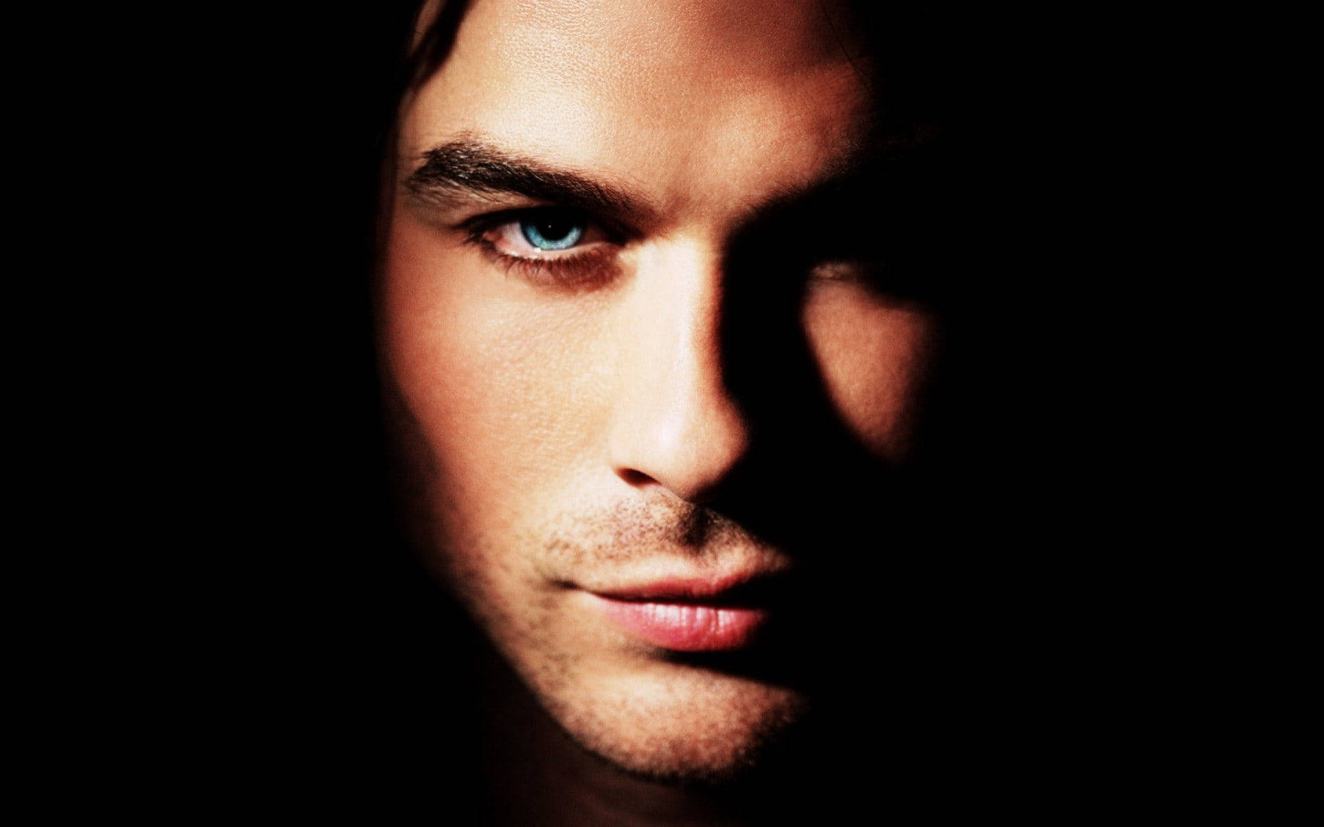 Ian Somerhalder, piercing blue eye, intense gaze, Full HD Desktop Wallpaper