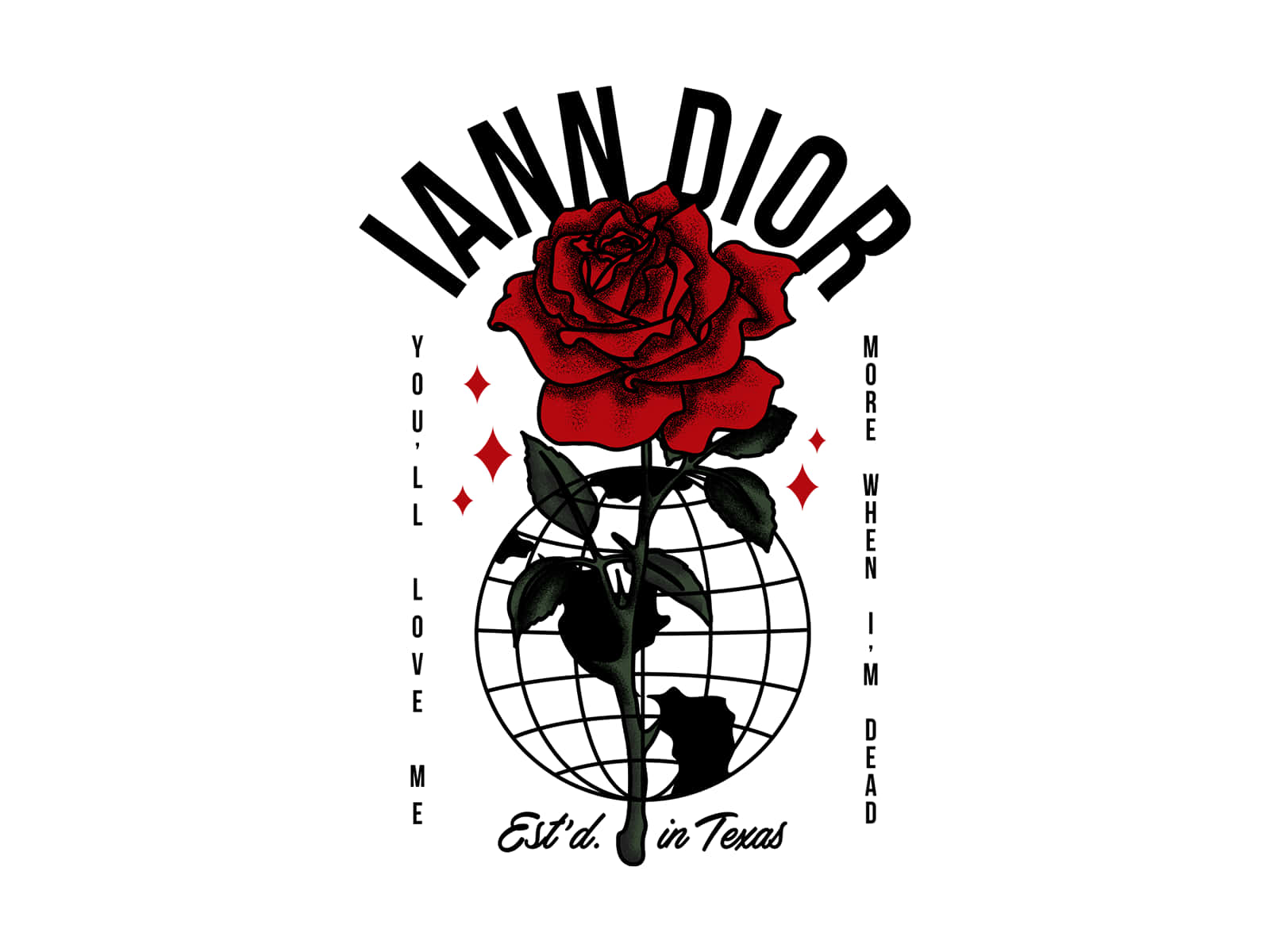 Iann Dior, black and red, rose, HD Desktop Wallpaper