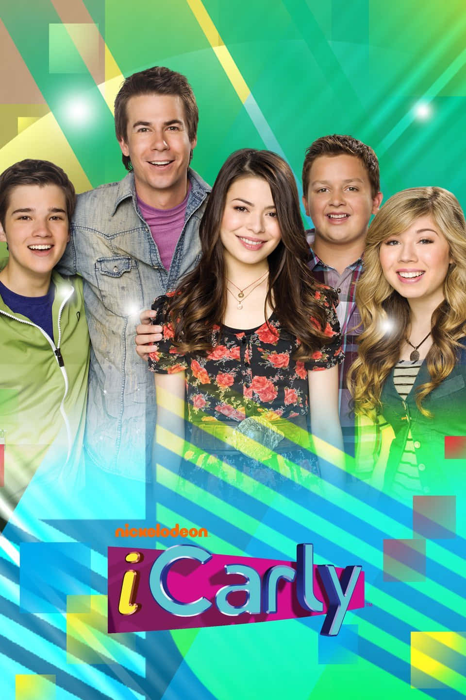 iCarly, neon green, blue, HD Phone Wallpaper