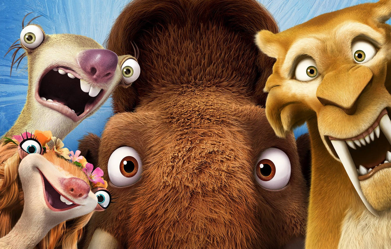Ice Age Collision Course, animated prehistoric animals, exaggerated expressions, HD Desktop Wallpaper