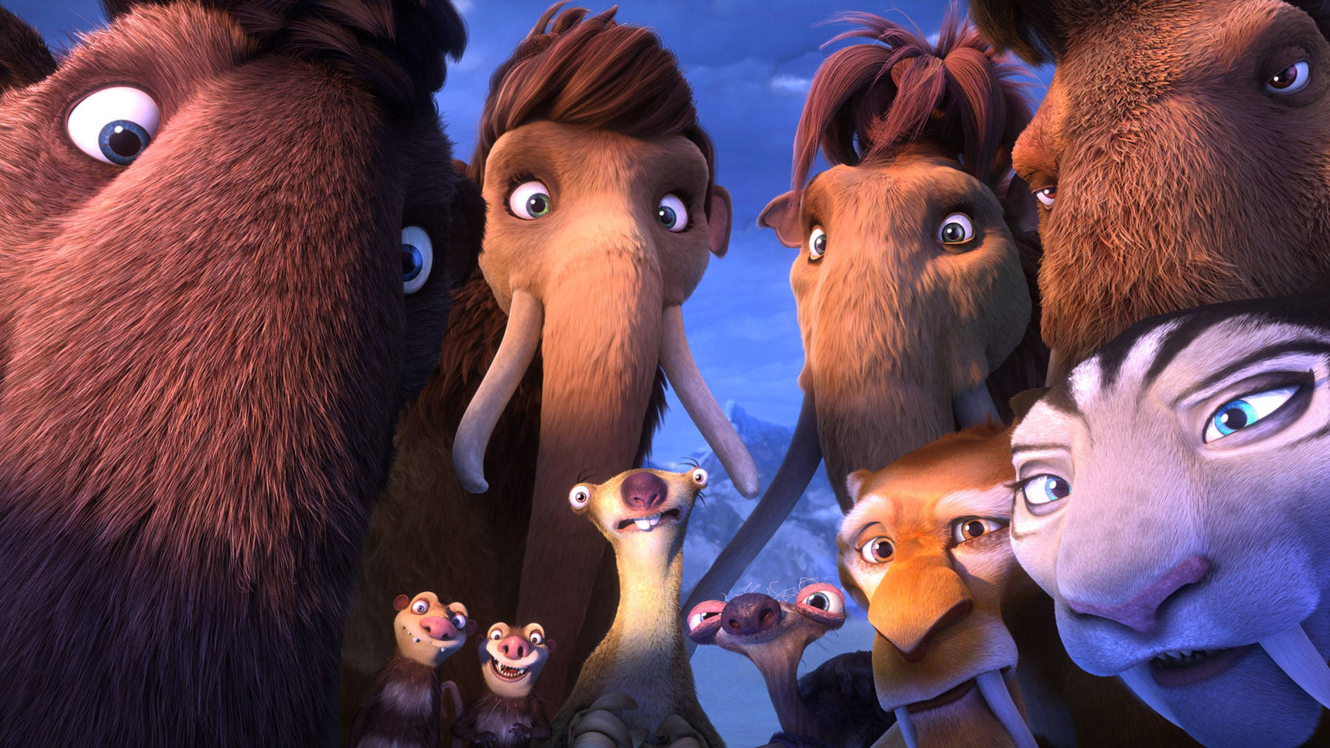 Ice Age Collision Course, animated prehistoric animals, wide eyes, Full HD Desktop Wallpaper