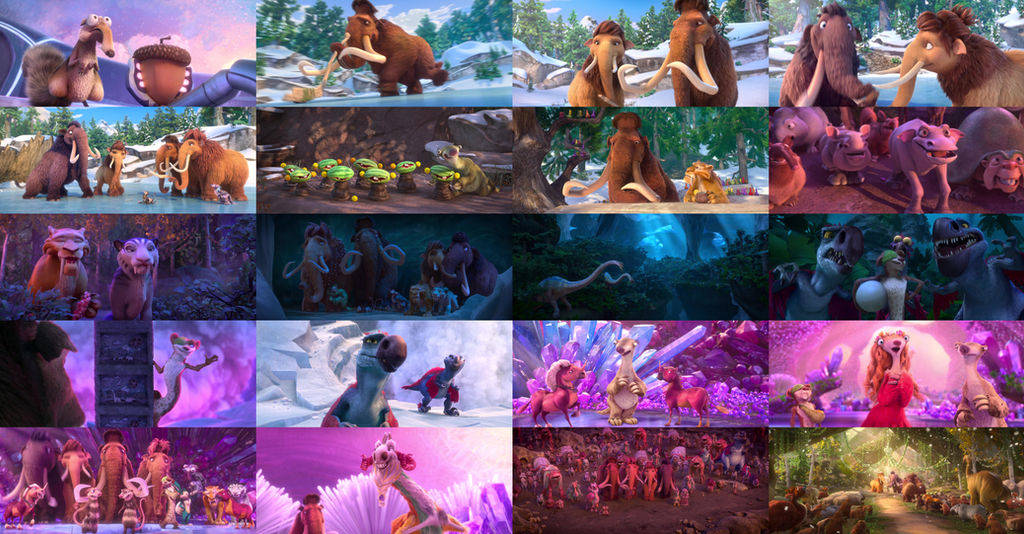 Ice Age Collision Course, animated prehistoric animals, colorful fantasy settings, SD Desktop Wallpaper