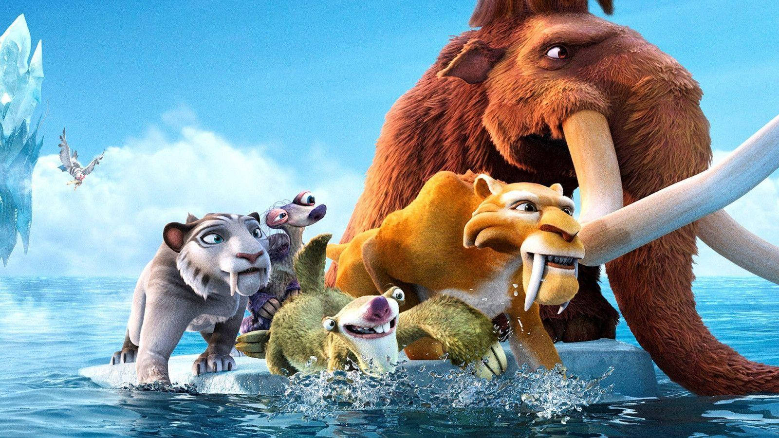 Ice Age: Continental Drift, mammoth, sloth, HD Desktop Wallpaper