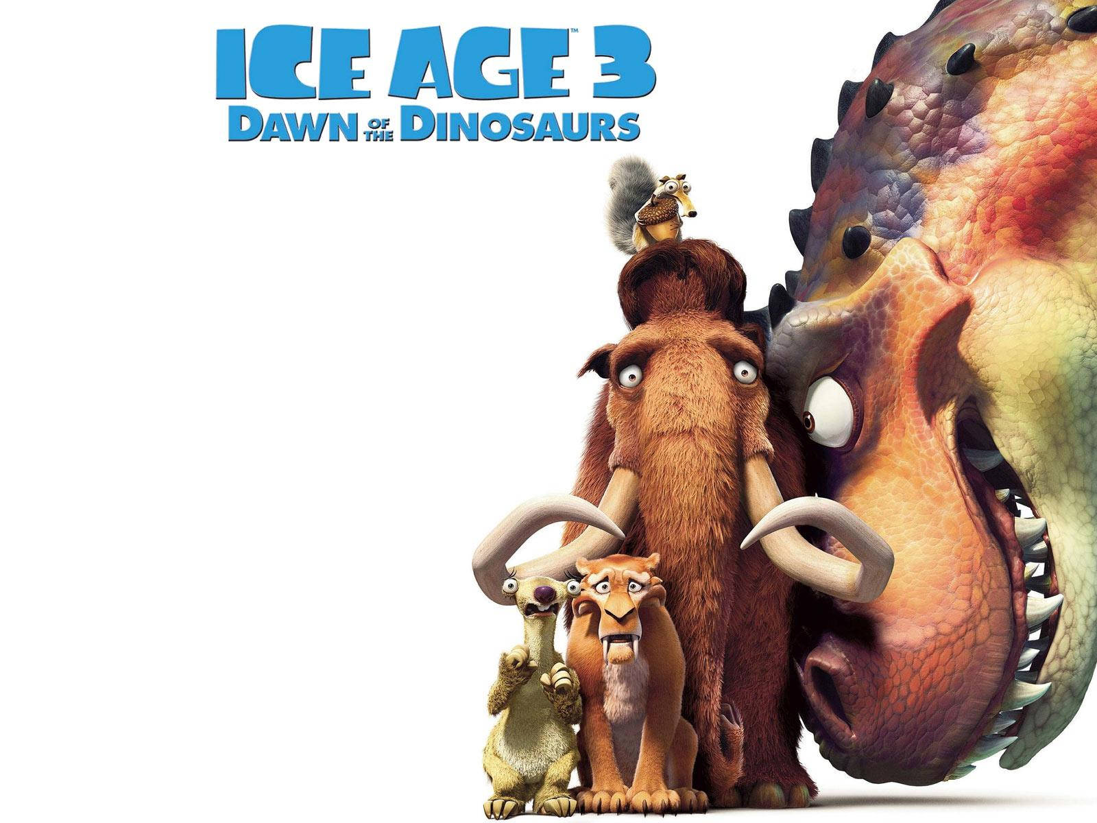 Ice Age 3 Dawn And Dinosaurs, mammoth, saber-toothed cat, HD Desktop Wallpaper