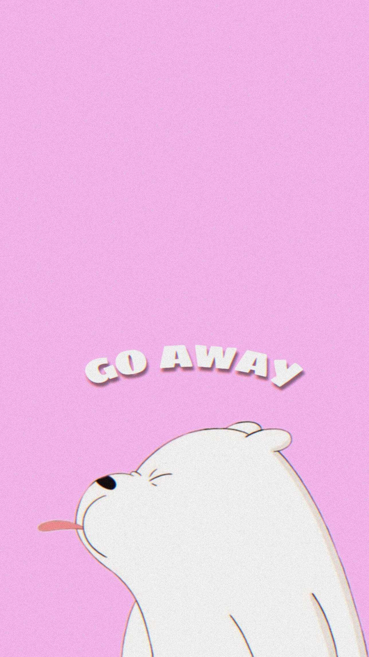 Ice Bear, pink aesthetic, tongue, Full HD Phone Wallpaper