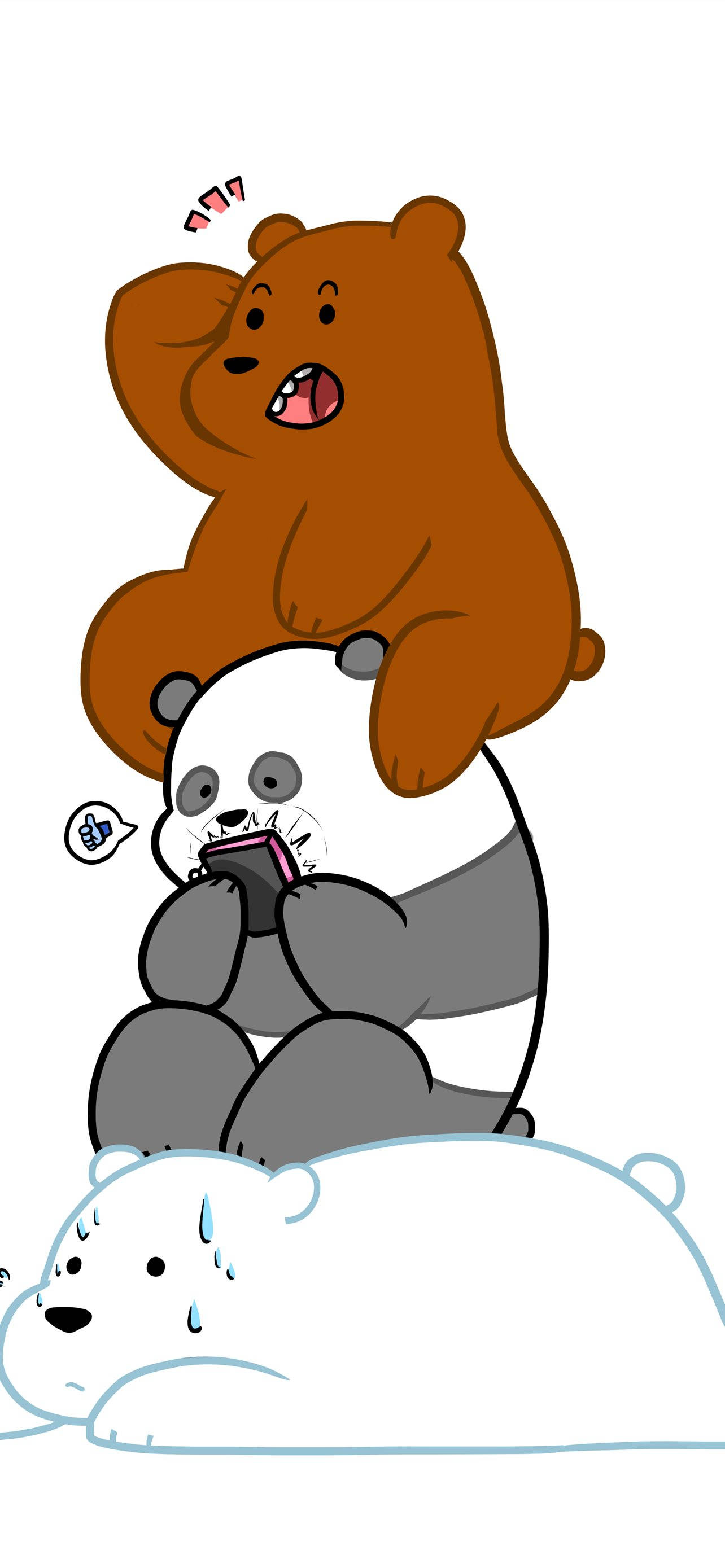 Ice Bear, panda, polar bear, 2K Phone Wallpaper