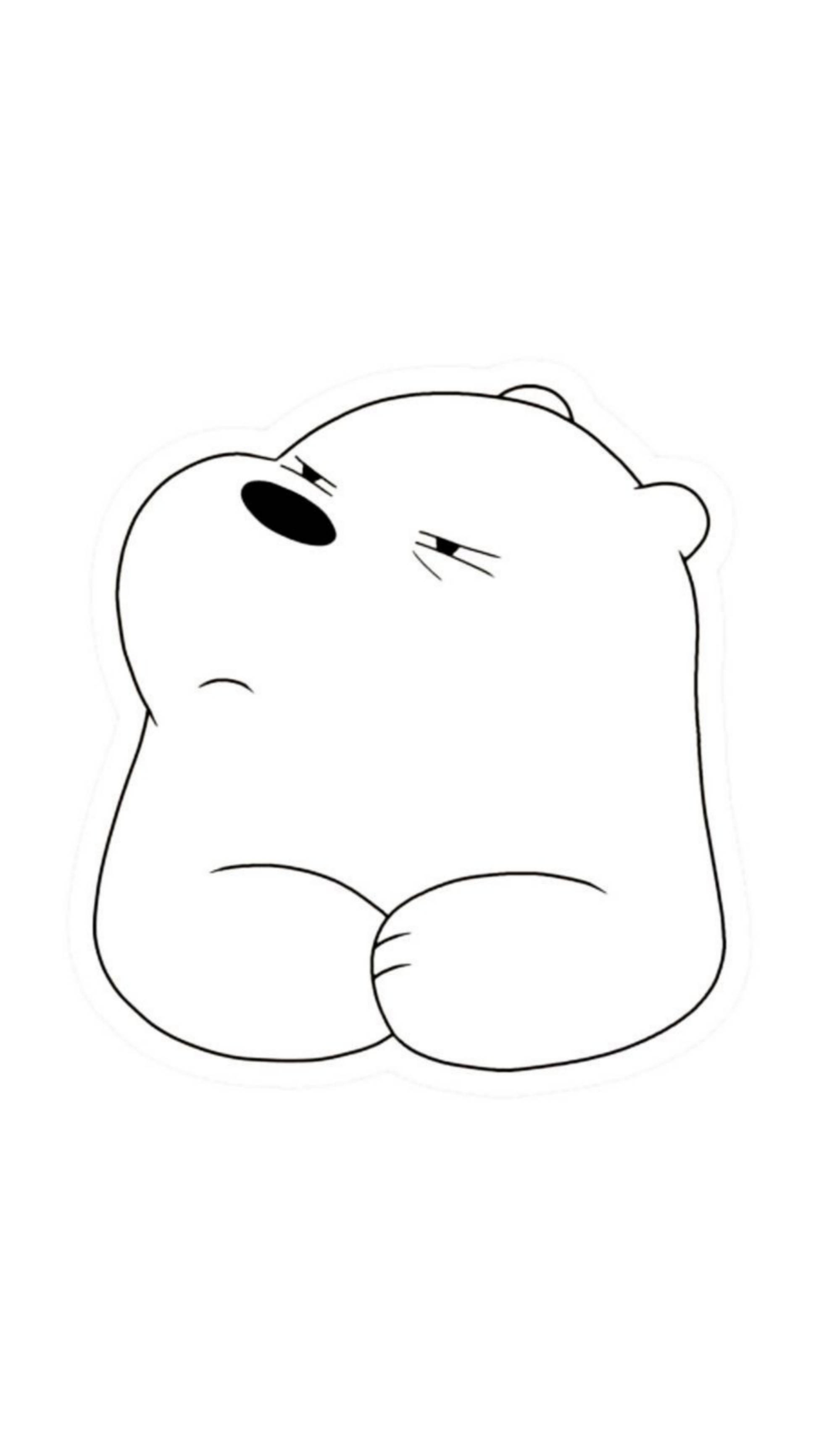 Ice Bear, cartoon bear, crossed arms, 2K Phone Wallpaper