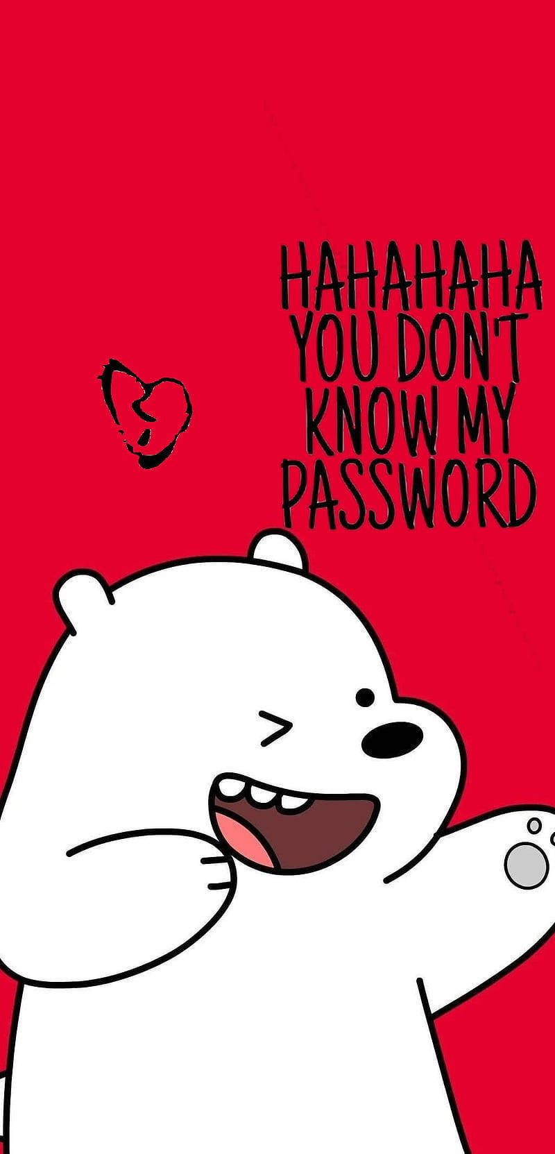 Ice Bear, red aesthetic, solid red background, HD Phone Wallpaper
