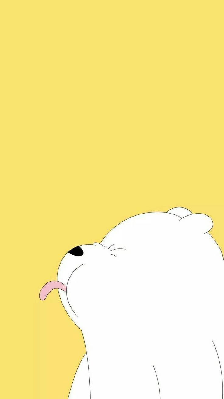 Ice Bear, white cartoon bear, tongue out, HD Phone Wallpaper
