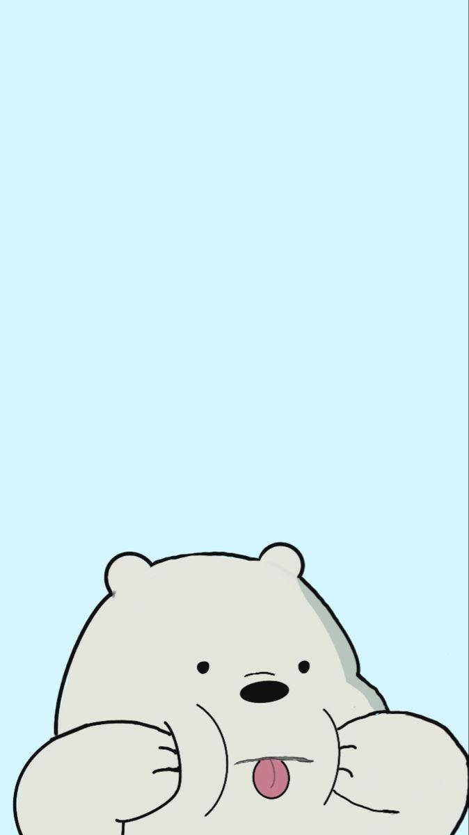 Ice Bear, cartoon, naughty face, SD Phone Wallpaper