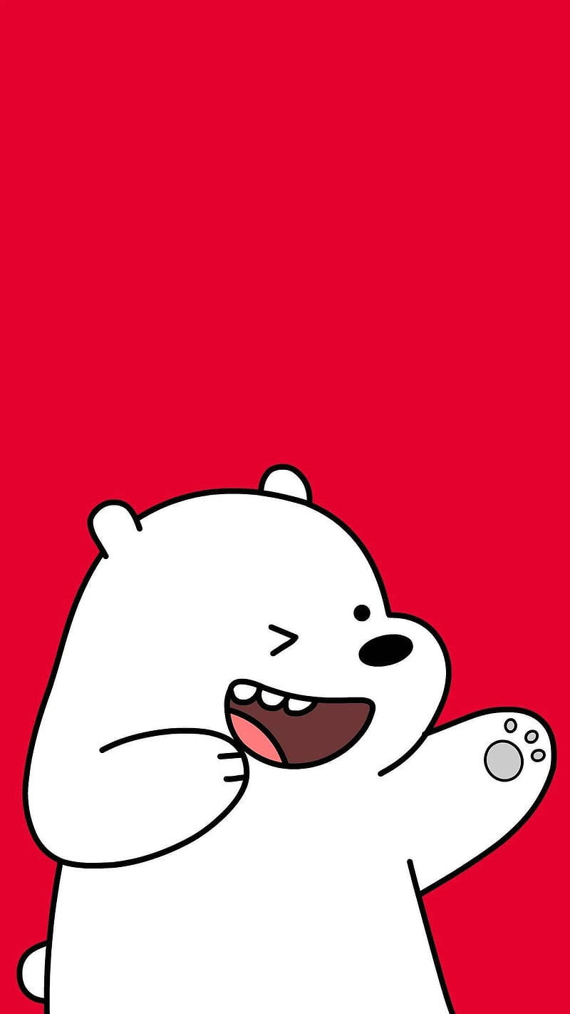 Ice Bear, cartoon, mischievous smile, HD Phone Wallpaper