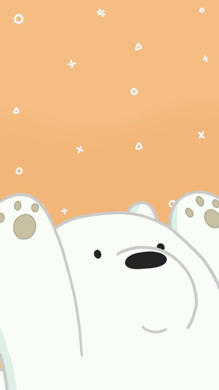 Ice Bear, cartoon polar bear, white cartoon polar bear, HD Phone Wallpaper