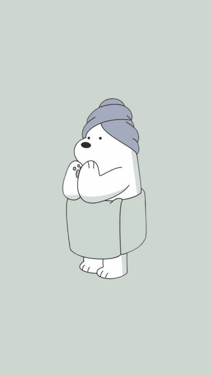 Ice Bear, cartoon, white, SD Phone Wallpaper