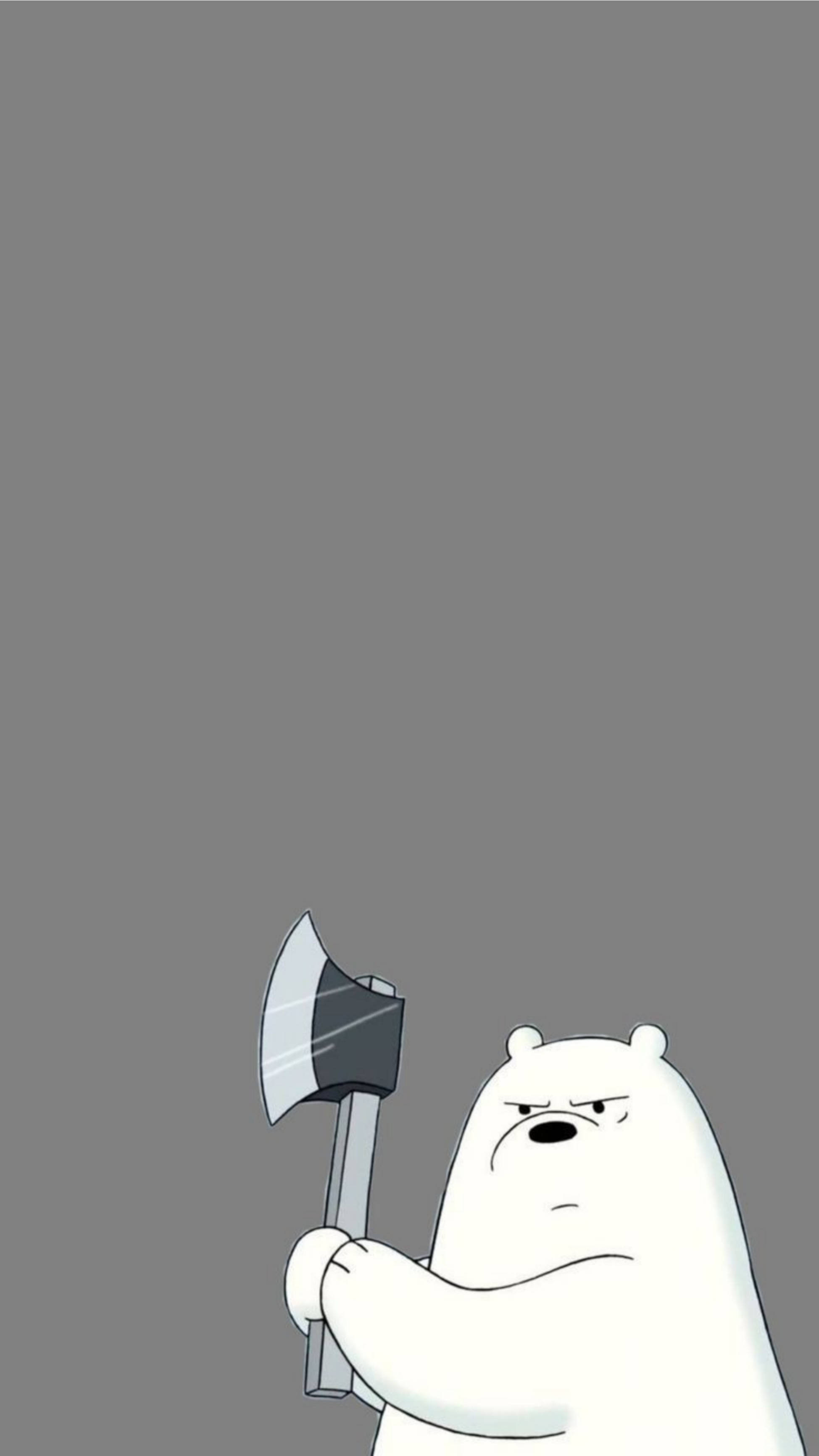 Ice Bear, cartoon, angry, 2K Phone Wallpaper