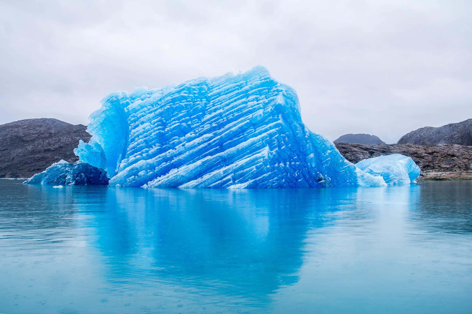 Ice Blue, glacier iceberg, layered blue ice, Full HD Desktop Wallpaper