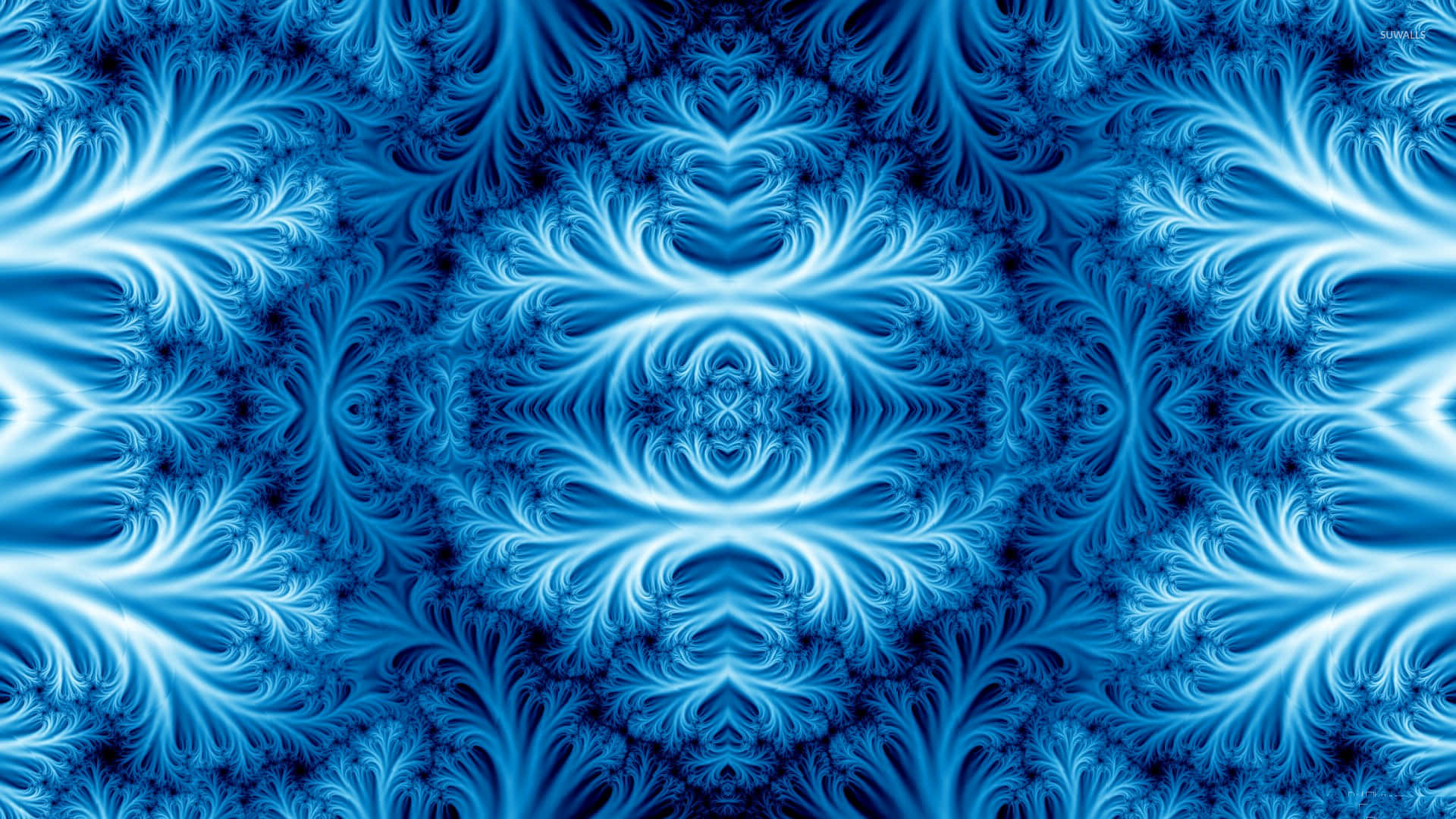 ice blue, 1920 x 1080, fractal patterns, Full HD Desktop Wallpaper