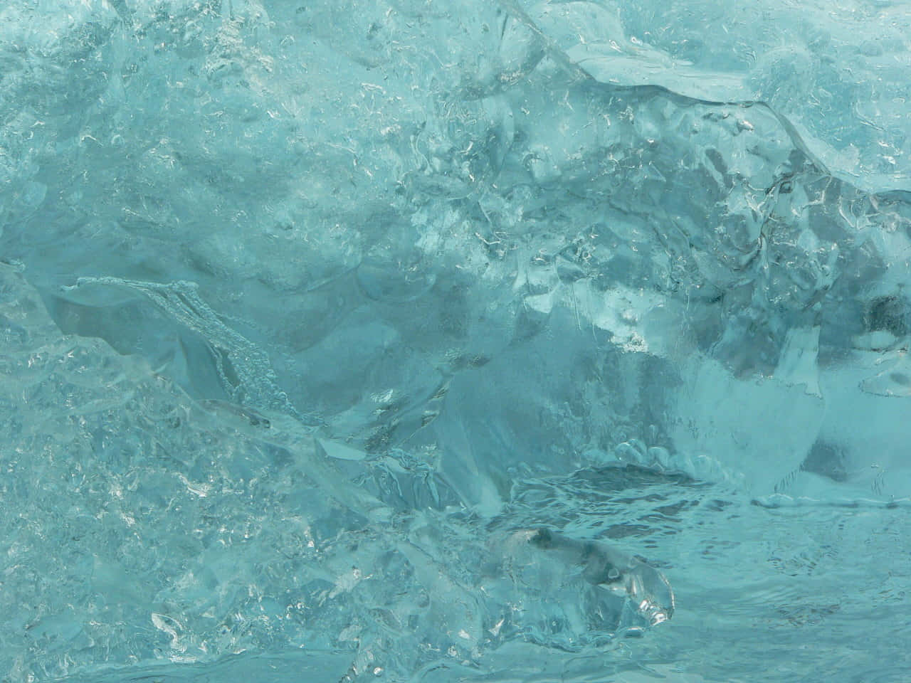 Ice Blue, translucent turquoise ice, jagged edges, HD Desktop Wallpaper