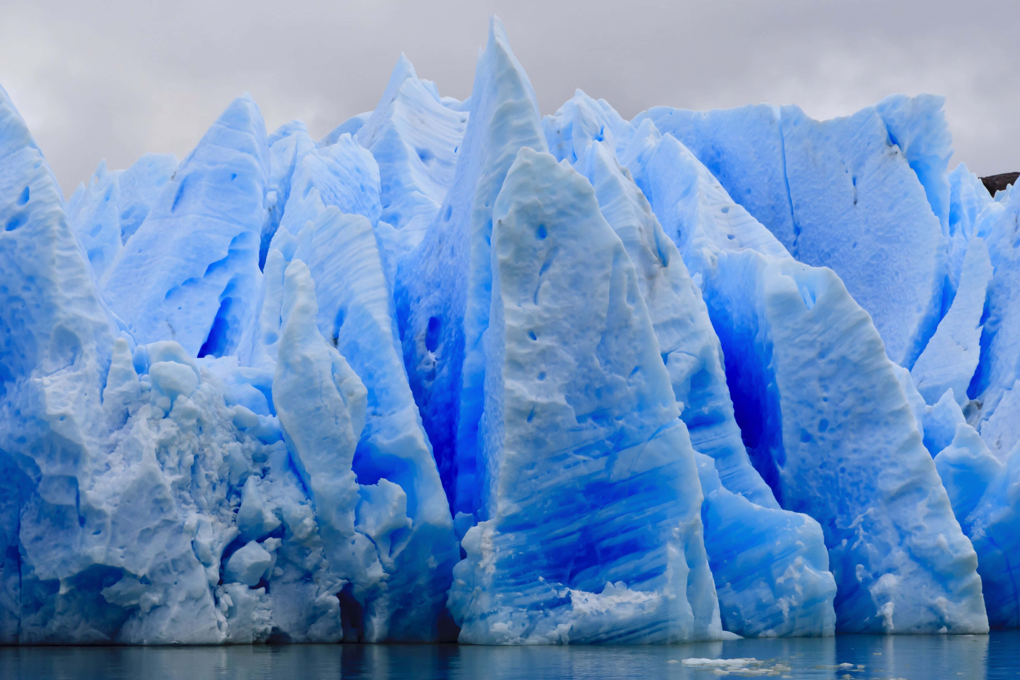 ice blue, glacier, jagged blue ice formations, 4K Desktop Wallpaper