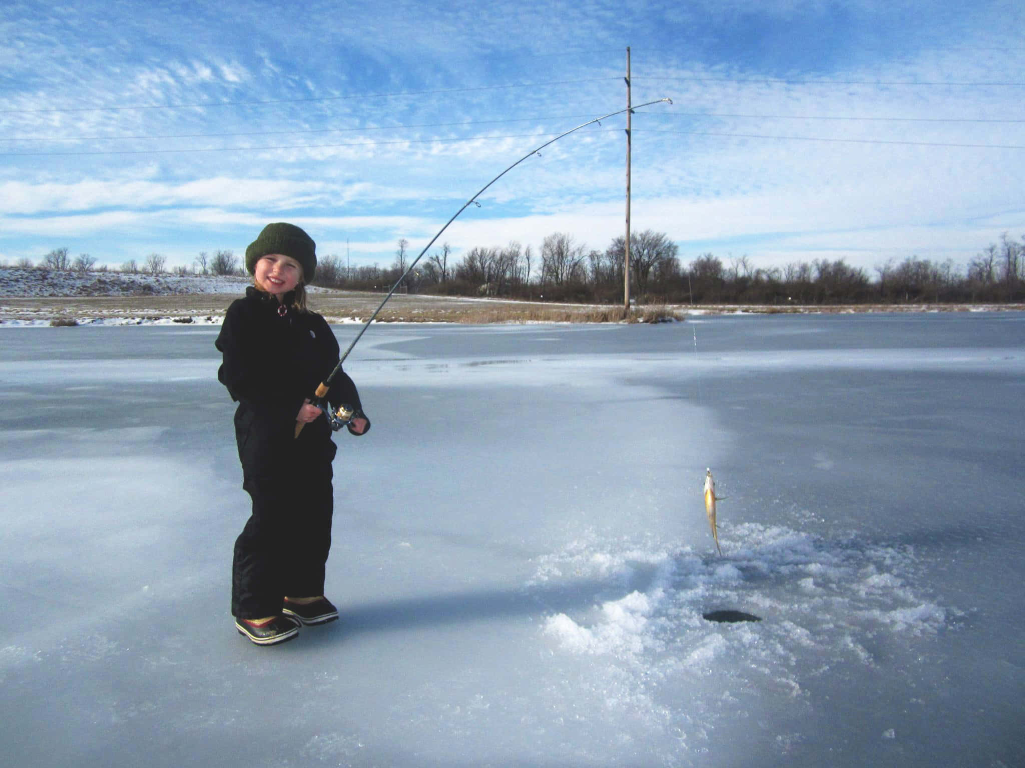 ice fishing, frozen lake, winter gear, Full HD Desktop Wallpaper