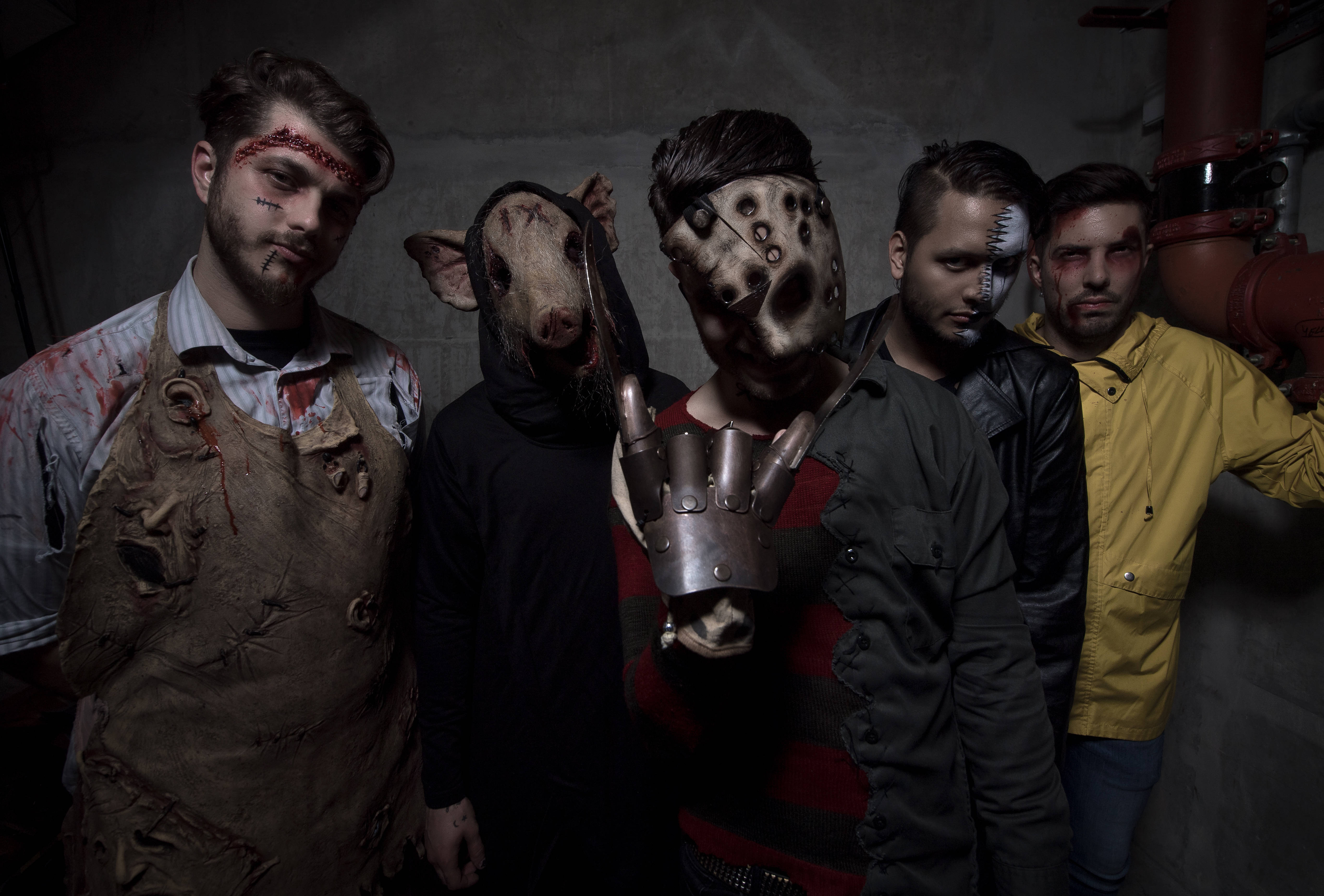 Ice Nine Kills, horror costumes, masks, 4K Desktop Wallpaper