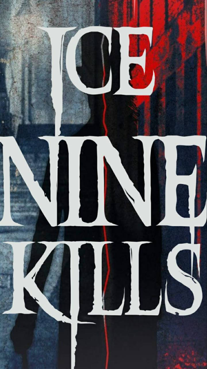 Ice Nine Kills, white text, blue and red textured background, HD Phone Wallpaper