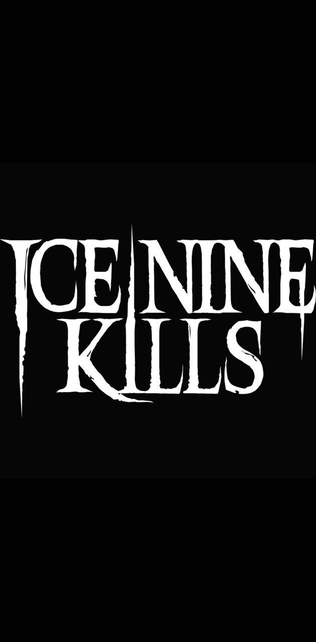 Ice Nine Kills, white gothic text, stark black background, HD Phone Wallpaper