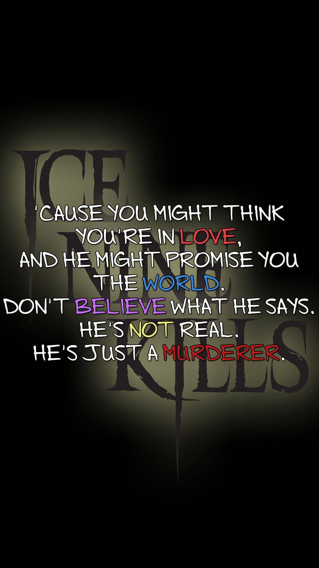 Ice Nine Kills, dark background, shadowy font, HD Phone Wallpaper