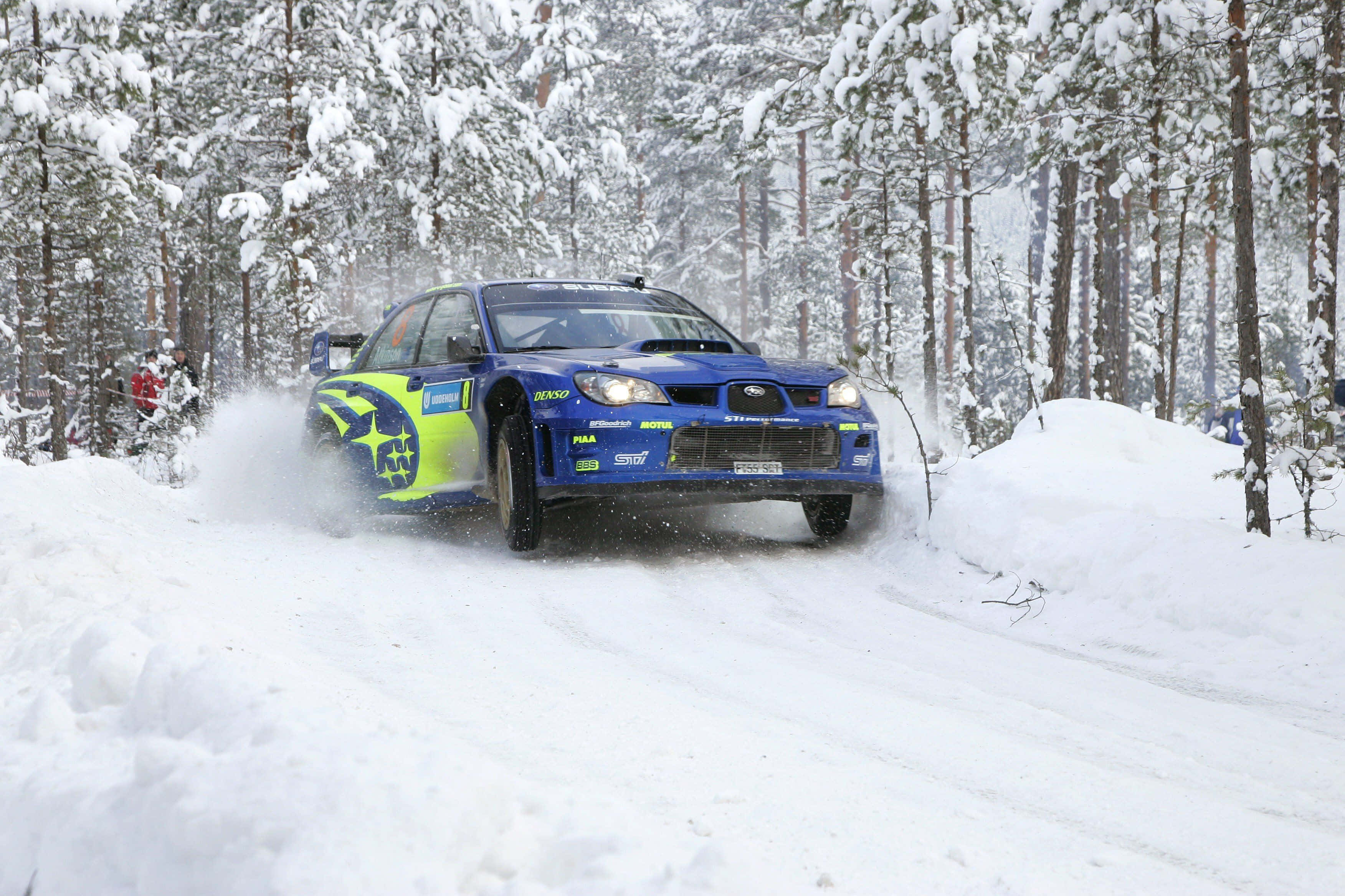 Ice Racing, blue, neon green, 2K Desktop Wallpaper