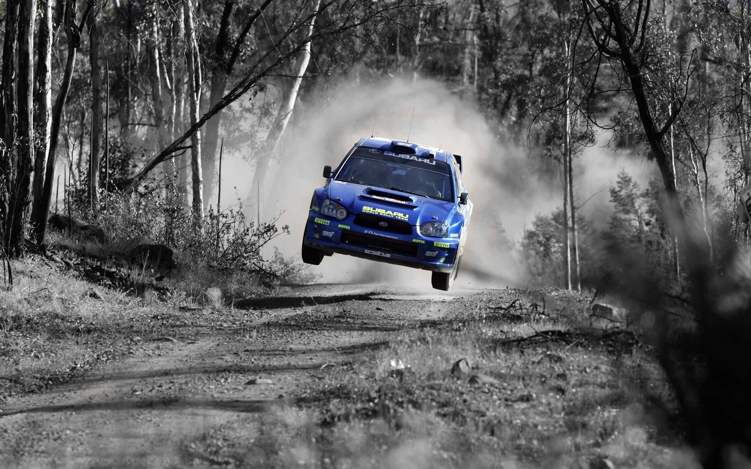 Ice Racing, 2560 x 1600, vibrant blue rally car, 2K Desktop Wallpaper