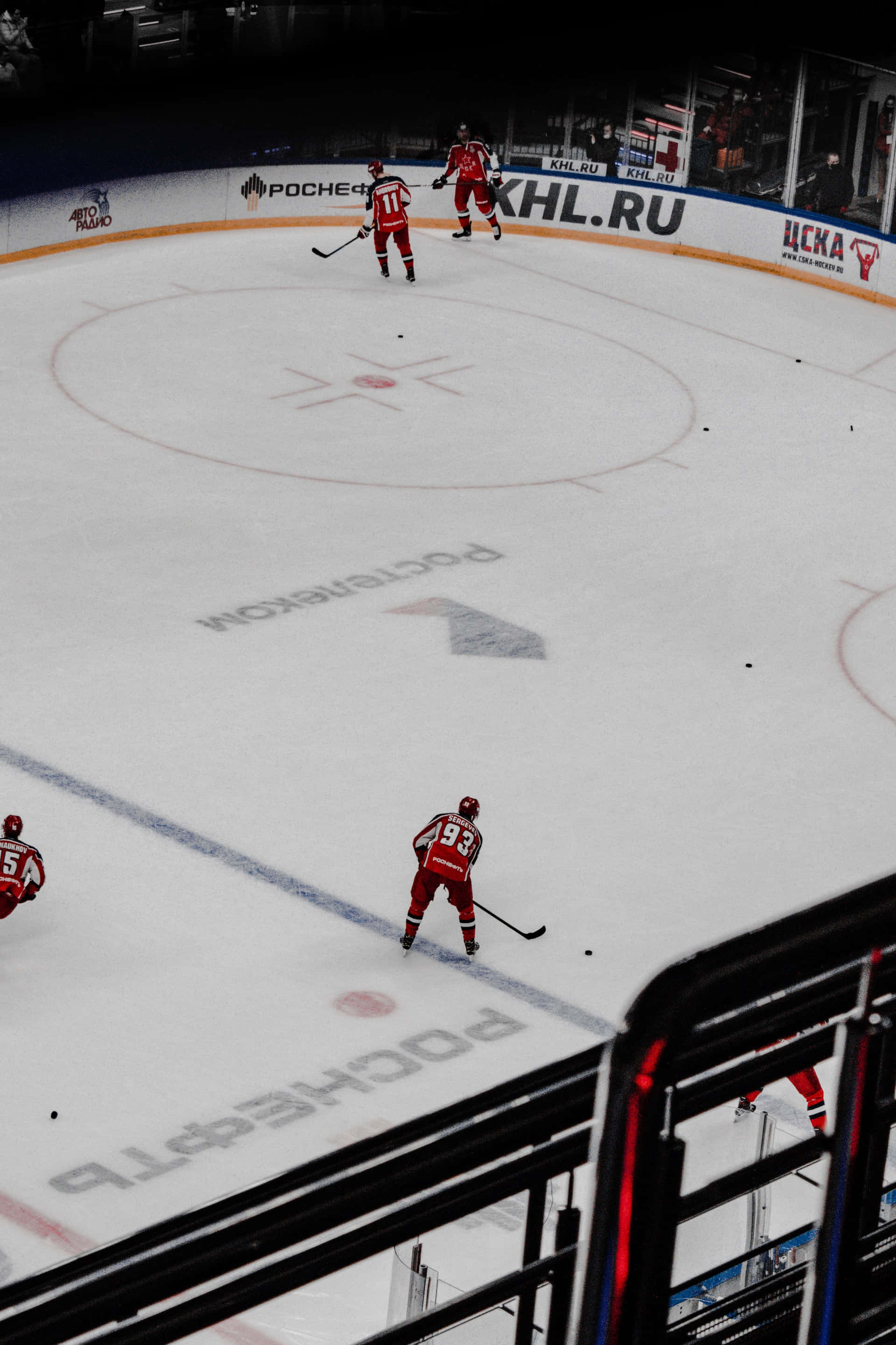 ice rink, red jerseys, professional game, 2K Phone Wallpaper