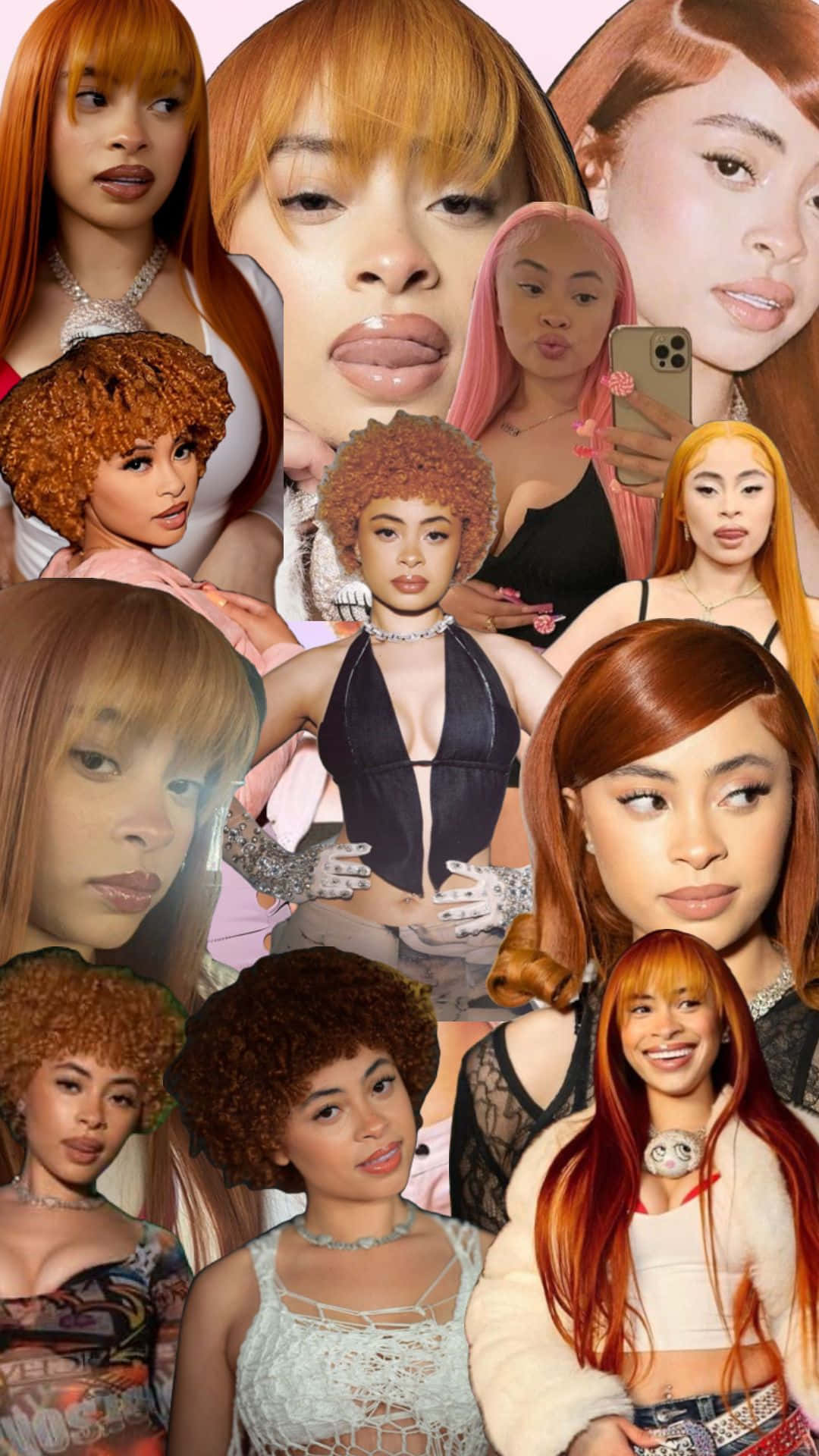 Ice Spice Collage Aesthetic, vibrant collage, diverse women, Full HD Phone Wallpaper