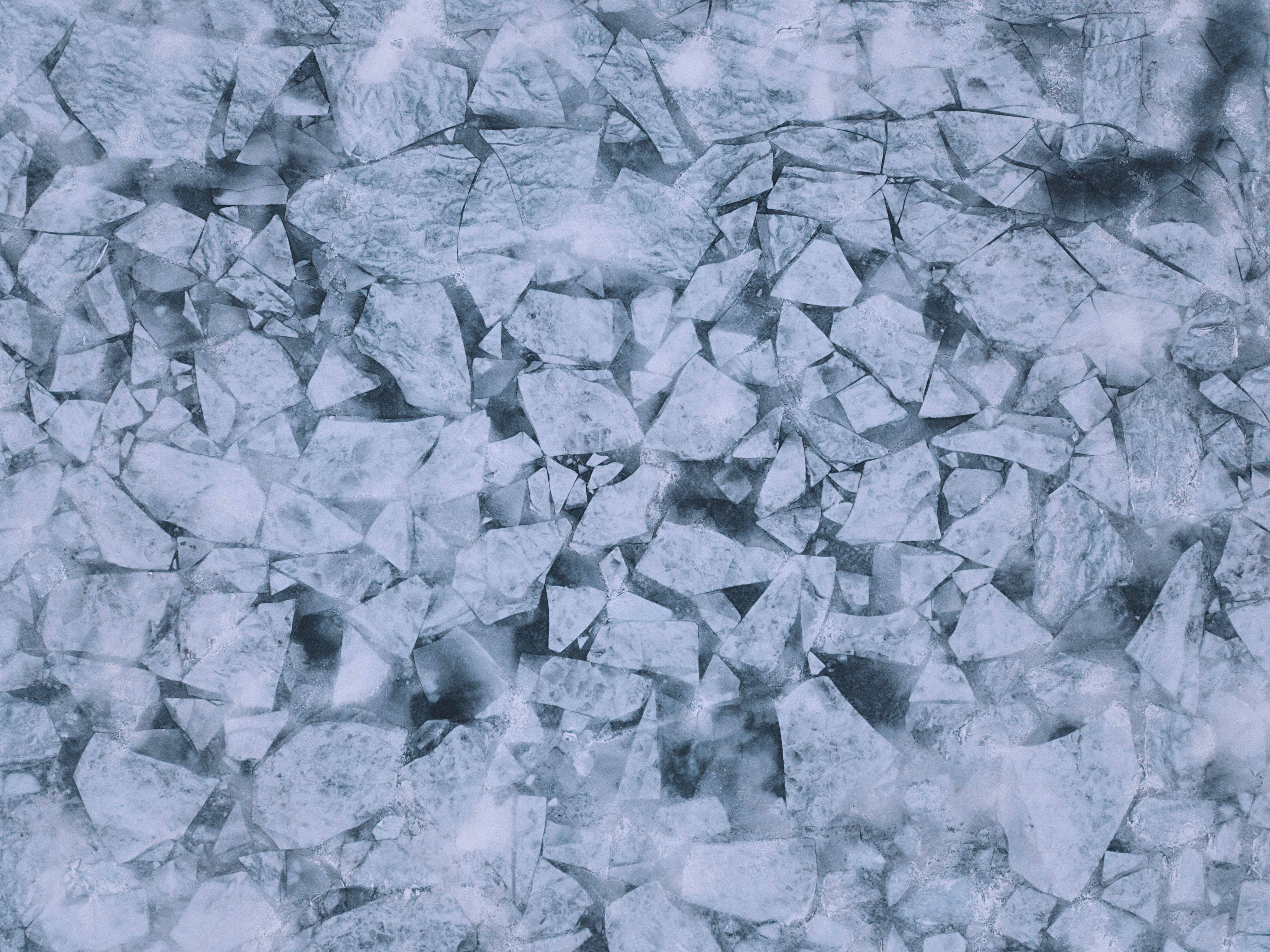blue grey ice floes, cool blue, gray, 4K Desktop Wallpaper