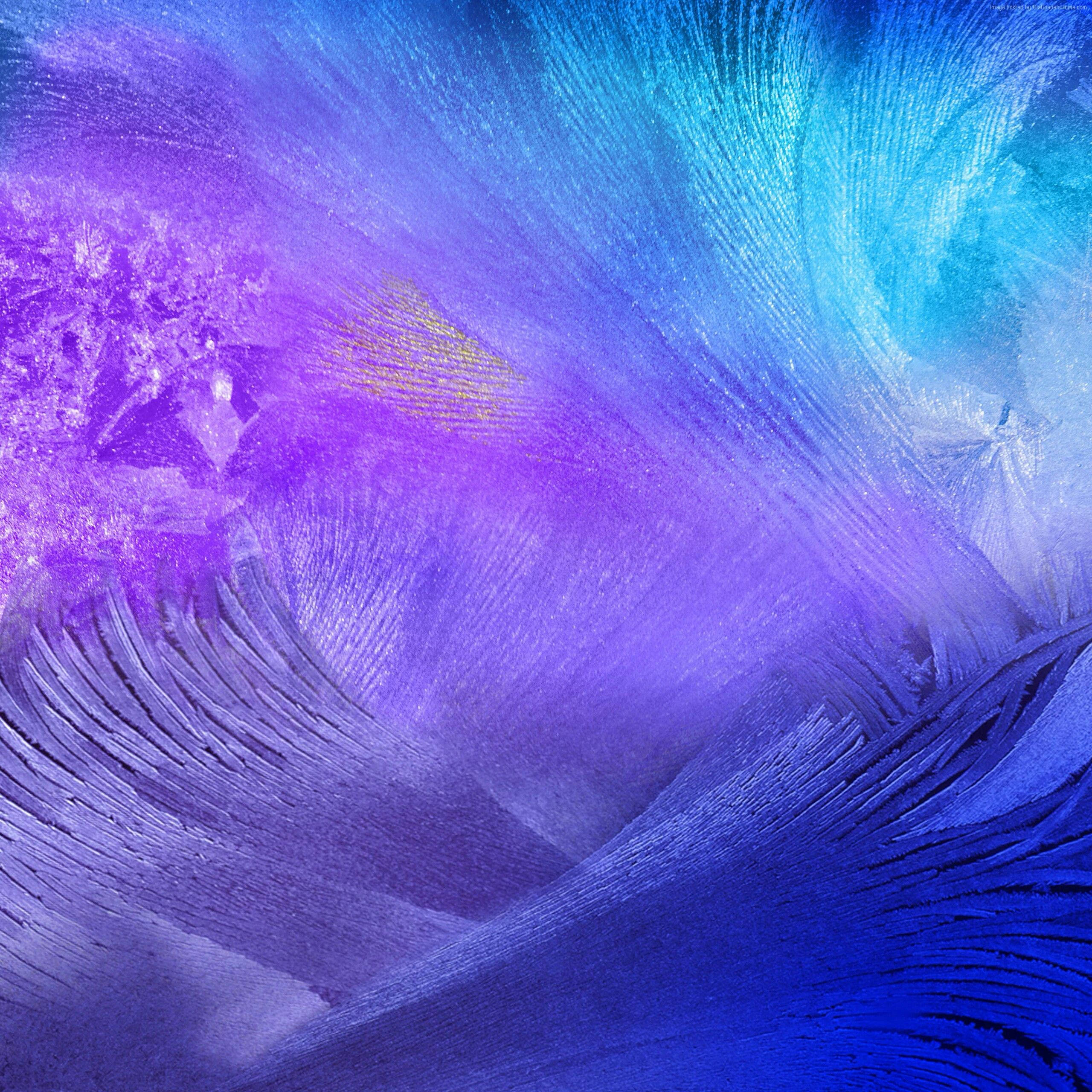 blue, purple, ice crystal, 2K Desktop Wallpaper