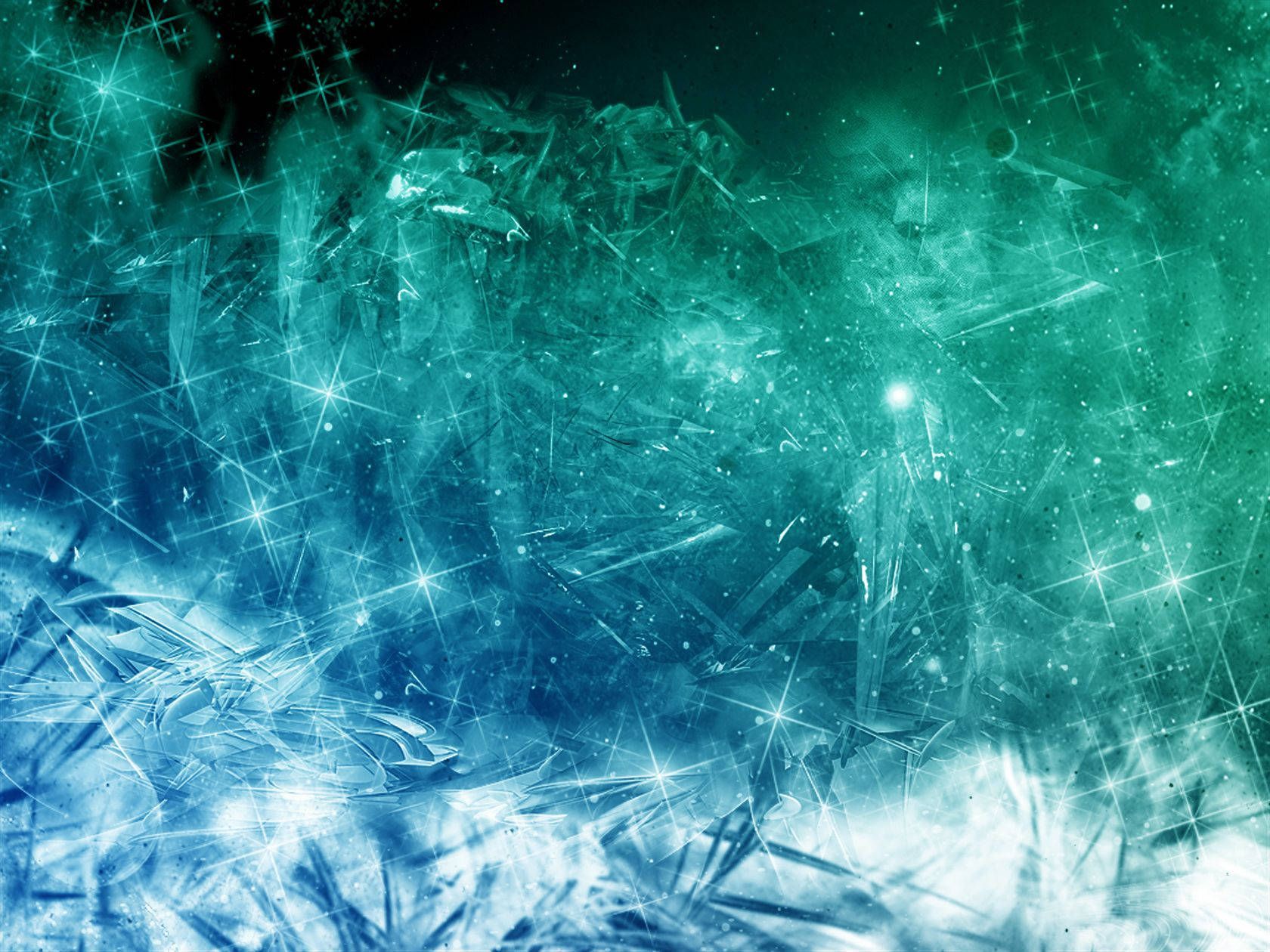 sparkly ice crystals, electric teal, icy blue, HD Desktop Wallpaper