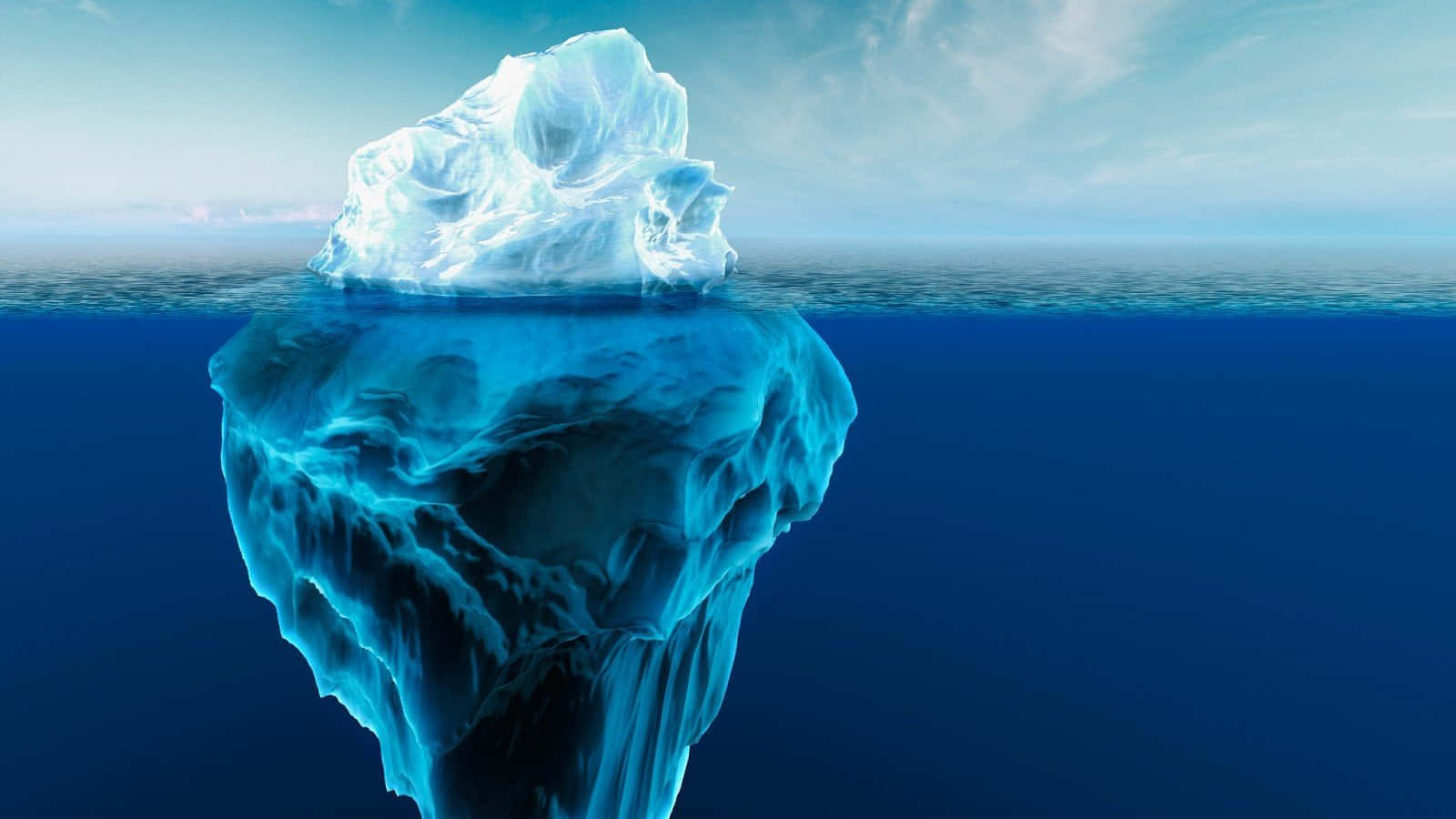 majestic iceberg, cold ocean, deep blue ocean, HD Desktop Wallpaper