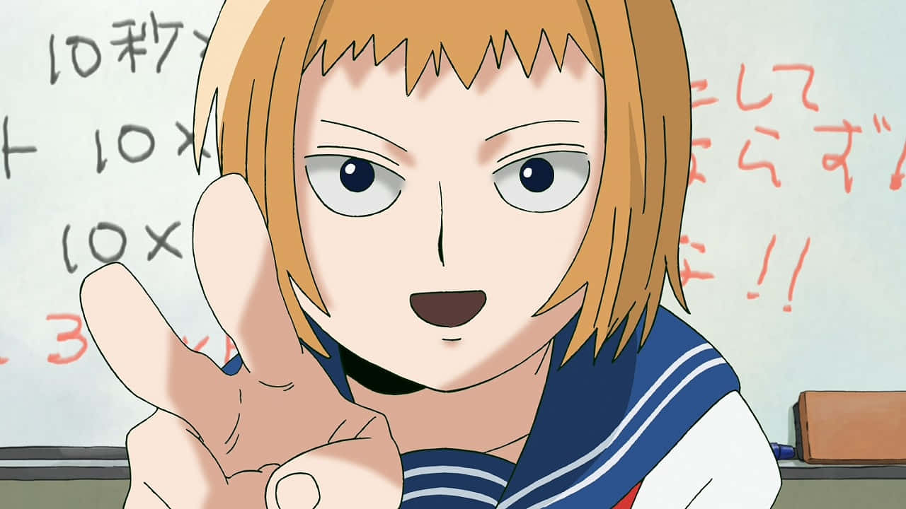 Ichi Mezato, sailor uniform, chalkboard, HD Desktop Wallpaper