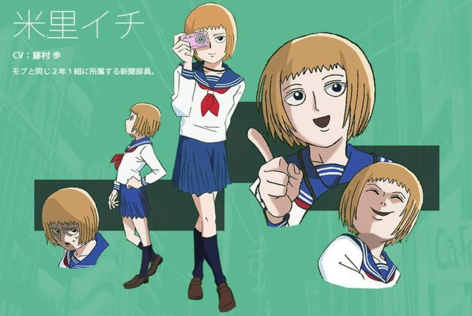 Ichi Mezato, sailor uniform, short blonde hair, SD Desktop Wallpaper
